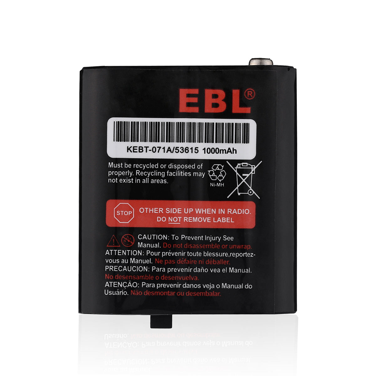 EBL KEBT 071A 53615 Rechargeable Battery 3.6V 1000mAh for Two Way Radio - Long Lasting Power for Walkie Talkies, Business Communication & Outdoor Adventures