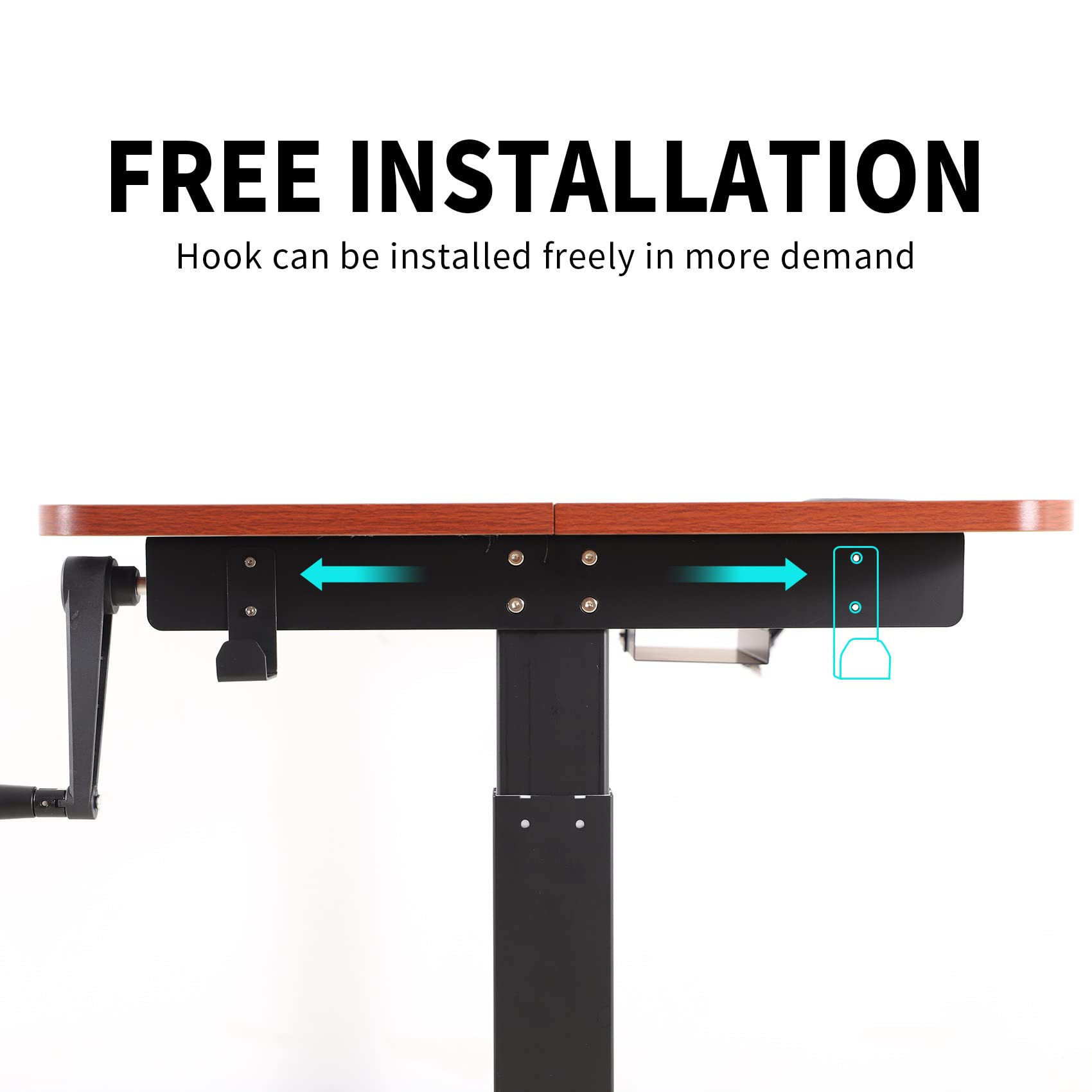UNICOO Adjustable Height Standing Desk with USB & Wireless Charger - Ergonomic Home Office & Gaming Computer Table (Walnut, M2) - Perfect for Work from Home, Gaming, and Study Spaces