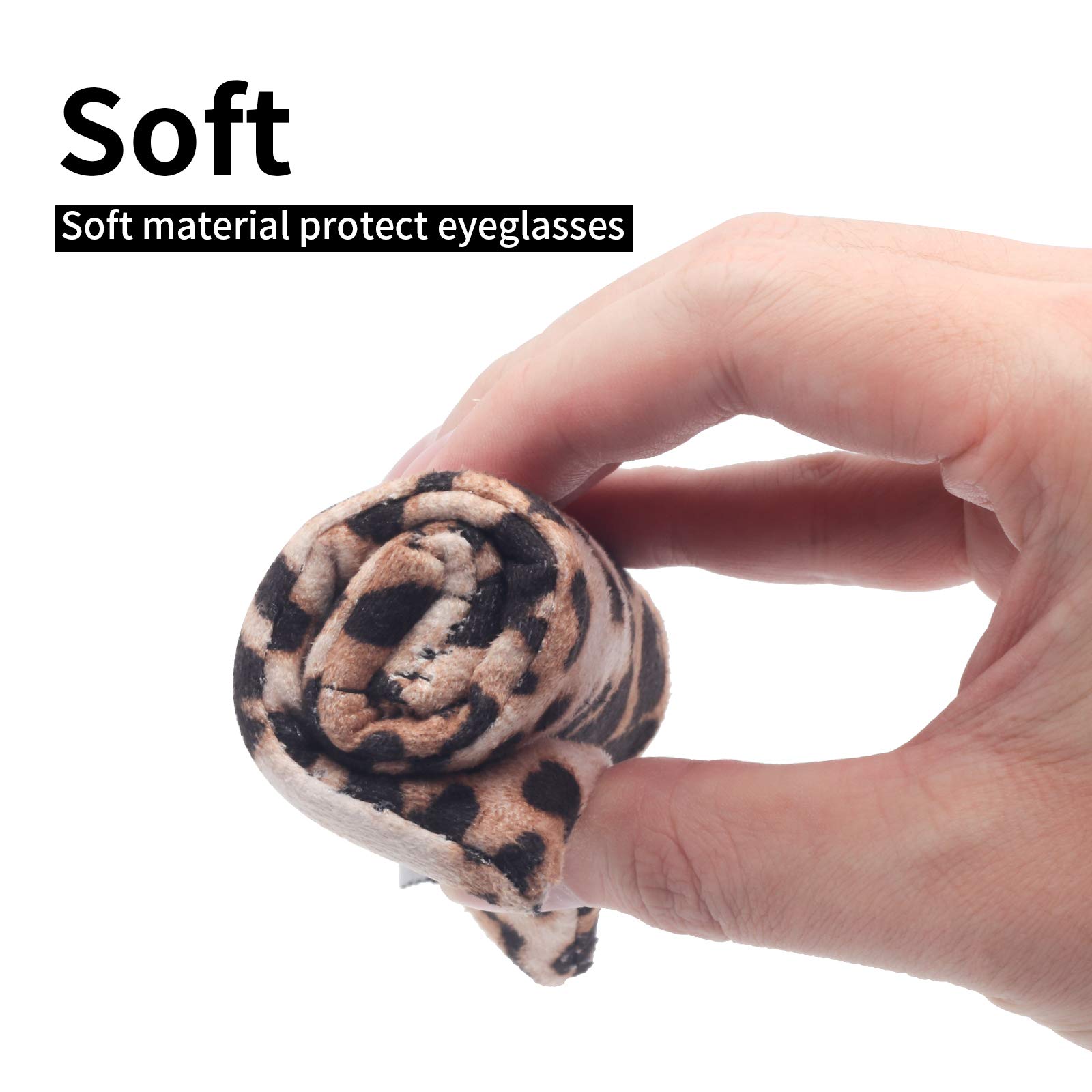 Soft Double Glasses Case with Squeeze Top & Cleaning Cloth - Protective Eyewear Storage for Women & Men - Perfect for Travel, Work & Everyday Use