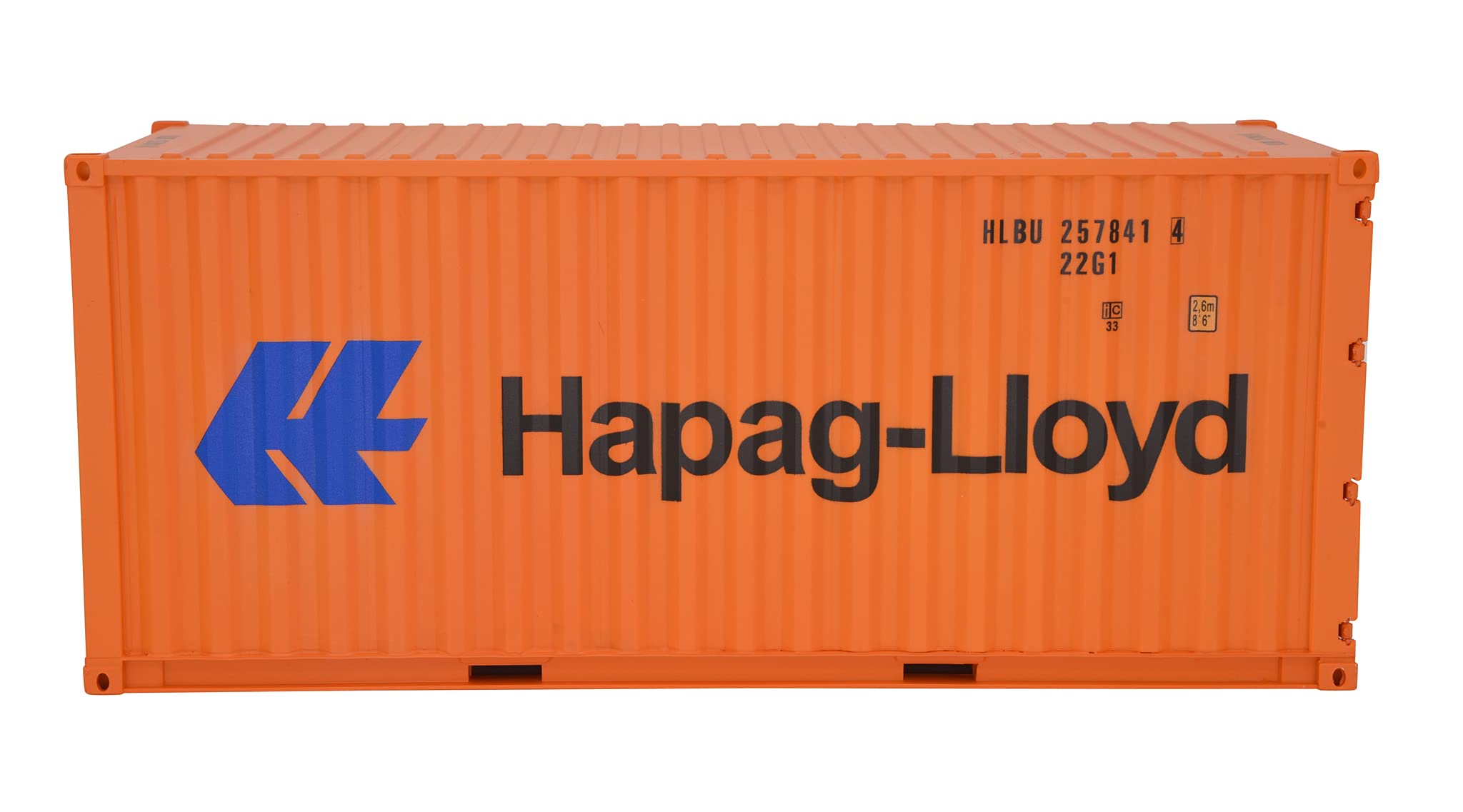 1:20 Scale Hapag Lloyd 20GP Shipping Container Model - ABS Resin & Wood Miniature - Collectible Toy, Home Decor, Office Display Gift for Shipping Enthusiasts (Perfect for Model Train Sets, Desk Decor, or Collector's Showcase)