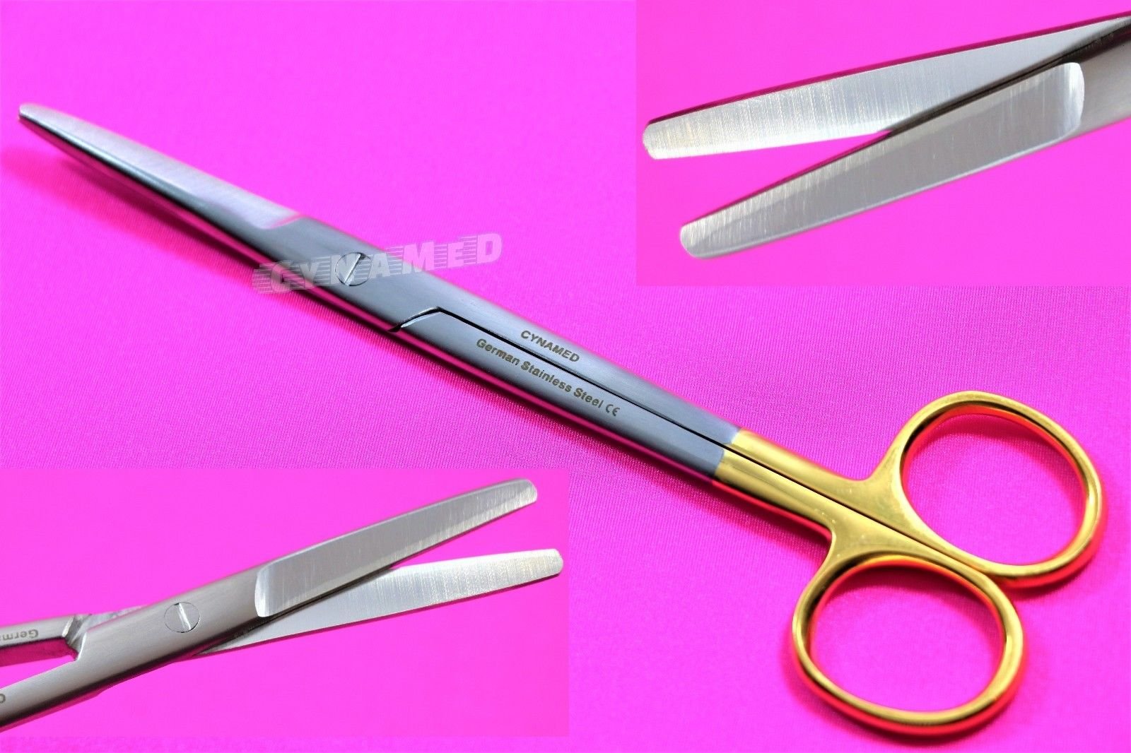 Premium German Stainless Steel 8-Piece Surgical Scissor Set - Metzenbaum & Curved Cynamed Scissors for Precision Medical Procedures, Veterinary Use & First Aid Kits
