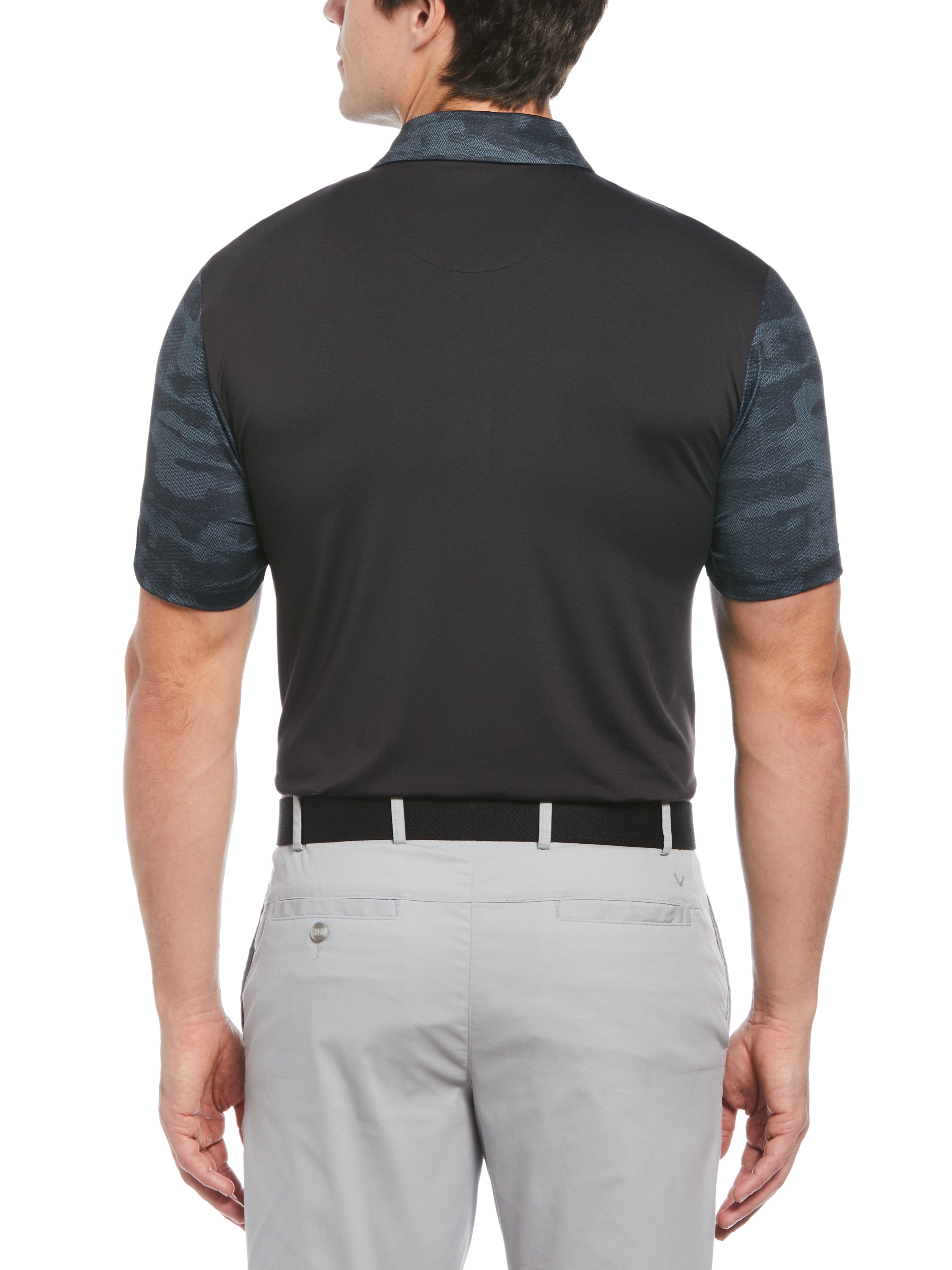 Men's Ombre Camo Print Golf Polo Shirt - Moisture-Wicking Performance Tee for Golf, Casual Wear & Outdoor Activities