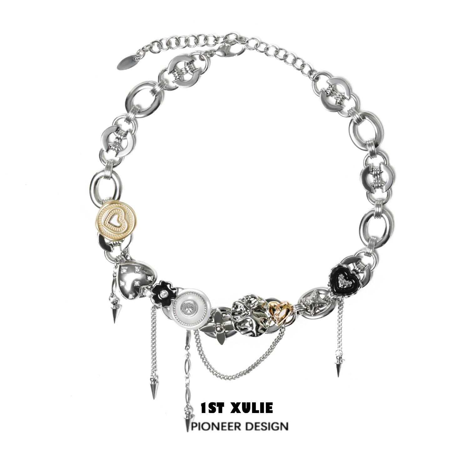 Starfall Button Necklace Choker™ - Elegant Adjustable Choker Necklace for Women | Perfect for Date Nights, Parties & Special Occasions