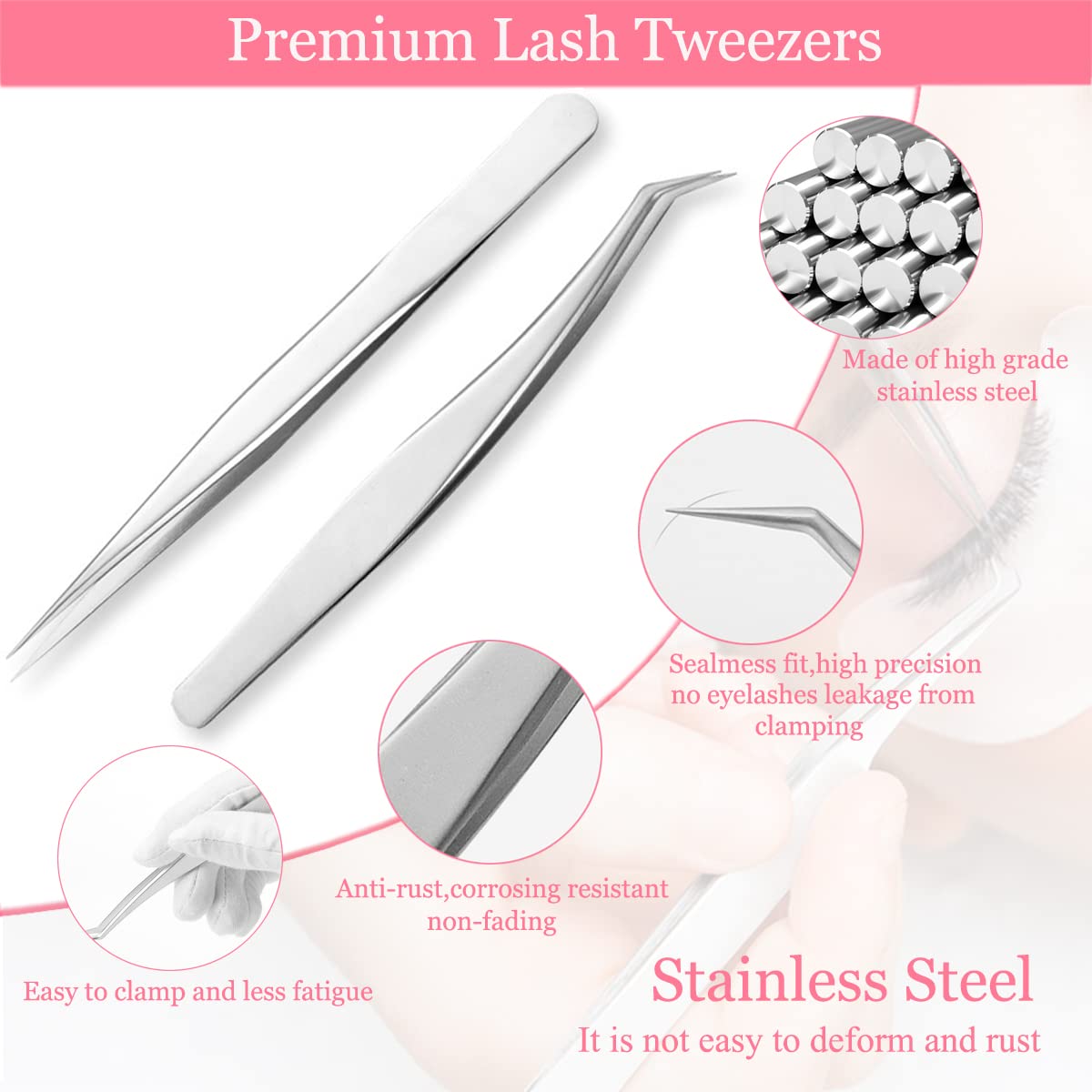 Professional Eyelash Extension Kit for Beginners - Mannequin Head, False Lashes, Glue, Tweezers & Lash Fan Dryer - Complete Lash Training Set for Salon & Home Practice