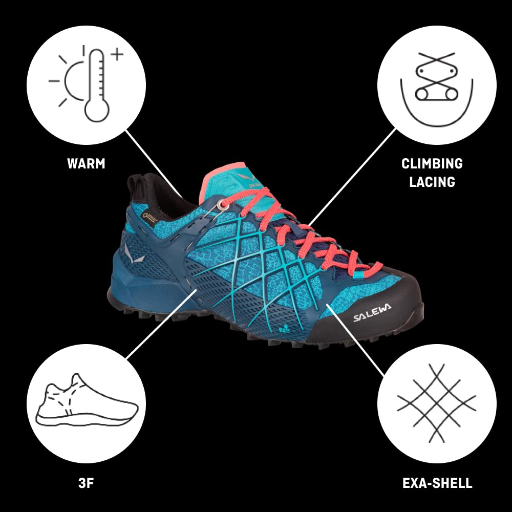 Salewa Women's Wildfire GTX Waterproof Hiking Boots - Lightweight Trail Running Shoes for Outdoor Adventures, Backpacking & Mountain Climbing