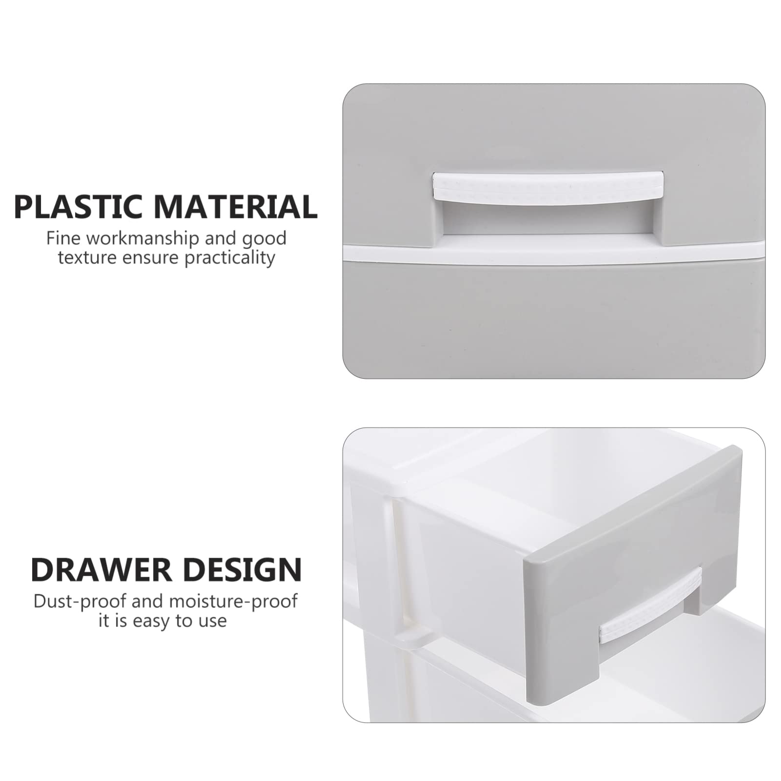 Zerodeko Plastic Storage Bins with Lids - 6 Pack Stackable Drawer Organizer Boxes for Office, Bedroom, Kitchen - Gray Compact Storage Containers for Makeup, Lipstick, Office Supplies & Home Organization
