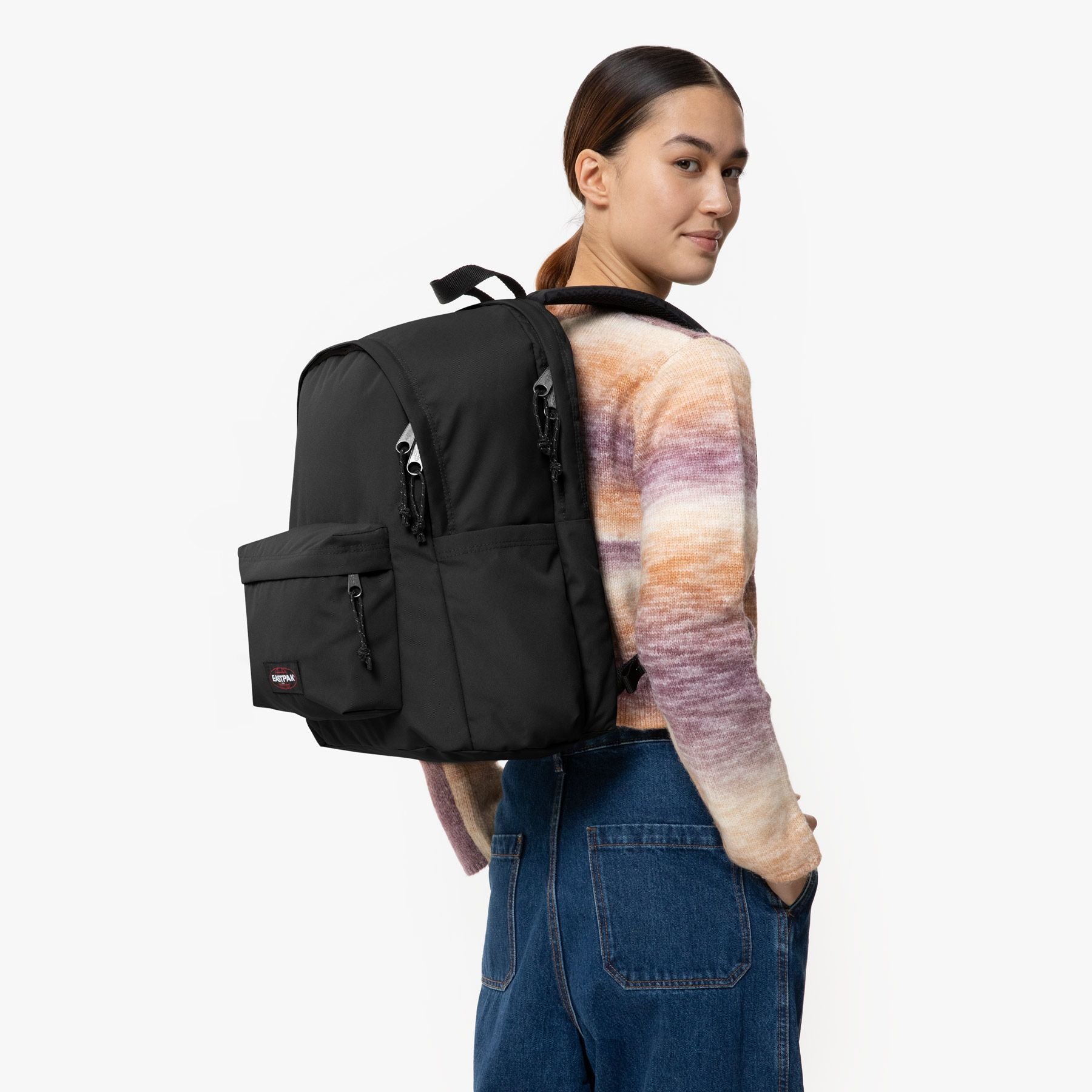 Eastpak Day Office Backpack - Stylish & Durable Laptop Bag for Work, School & Travel - Black    Perfect for professionals, students, and commuters - ideal for daily office use, college classes, or business trips.