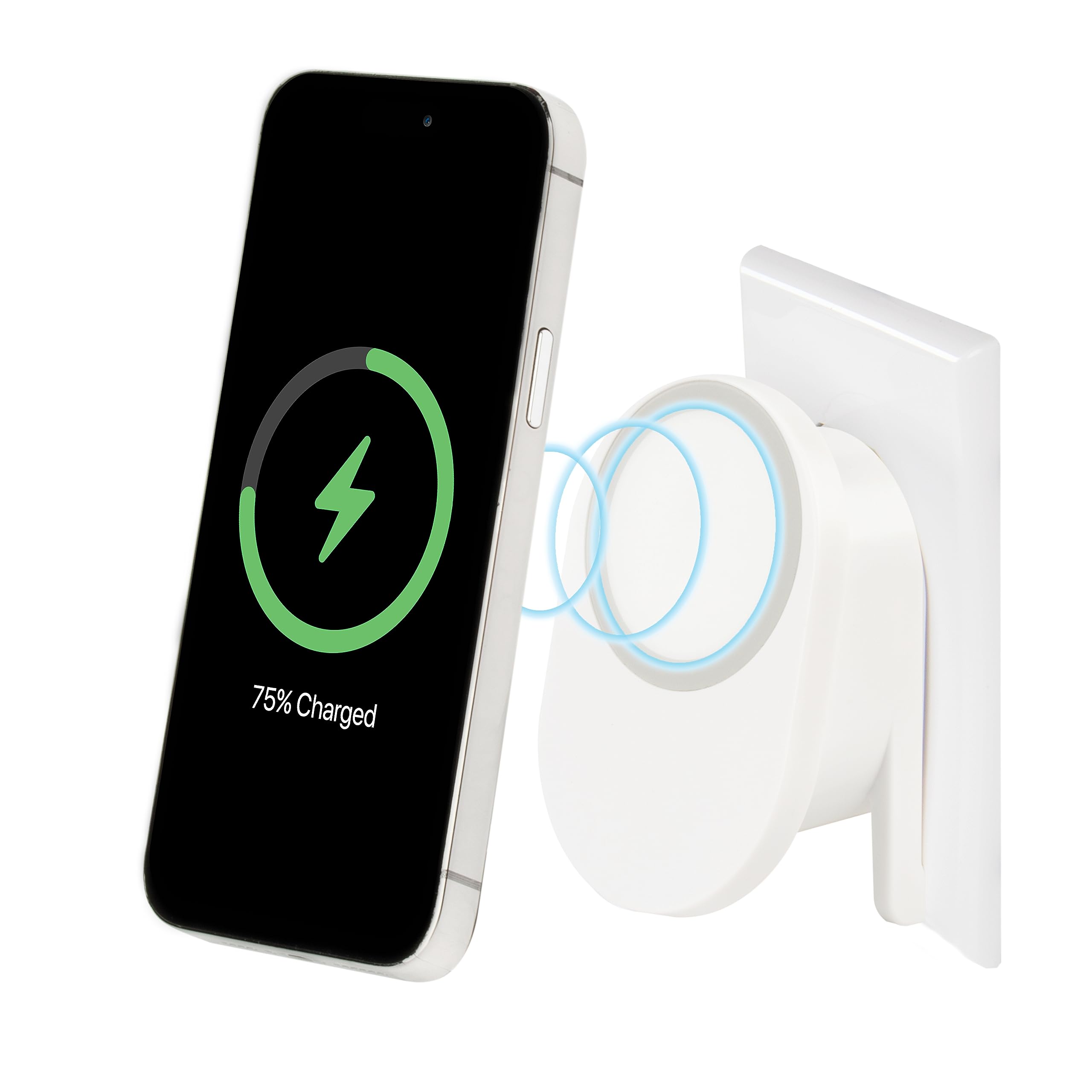 It's Just Smart Universal Magnetic Wireless Charger - Qi Certified Fast Charging Pad Compatible with iPhone 15/14/13/12/11/X, Samsung Galaxy S24/S23/S22/S21/S20 & Google Pixel | MagSafe Technology | Perfect for Home, Office & Car Use