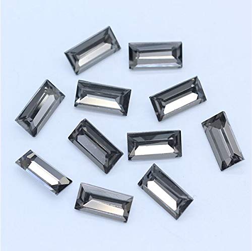 30pcs 7x21mm Black Diamond Faceted Rhinestones for Clothing, Shoes & Crafts - DIY Embellishment for Dresses, Handbags, Jewelry Making and Home Decor