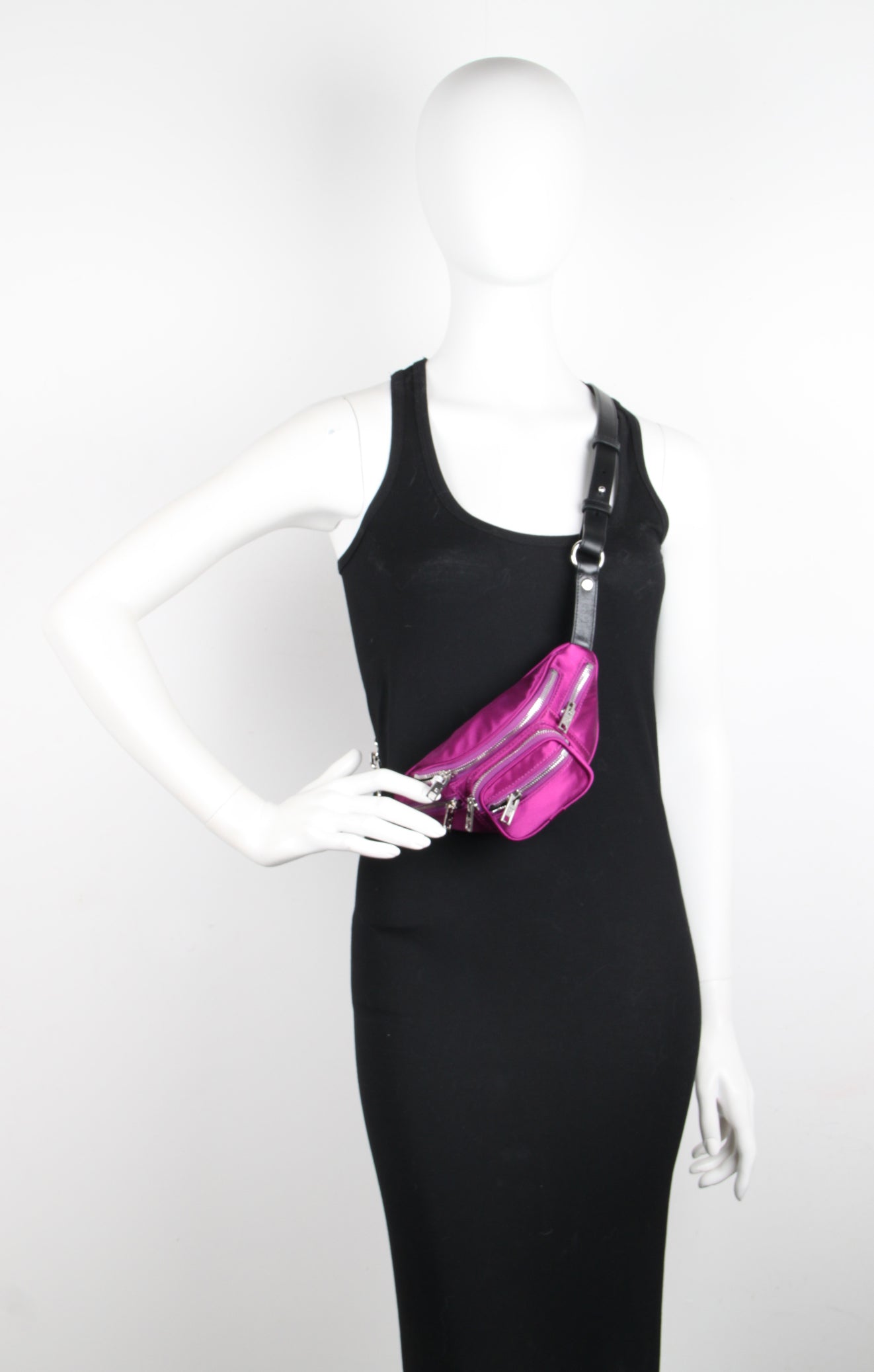 Attica Mini Satin Belt Bag for Women - Purple Waist Pack, Crossbody Fanny Pack - Perfect for Travel, Concerts & Everyday Use