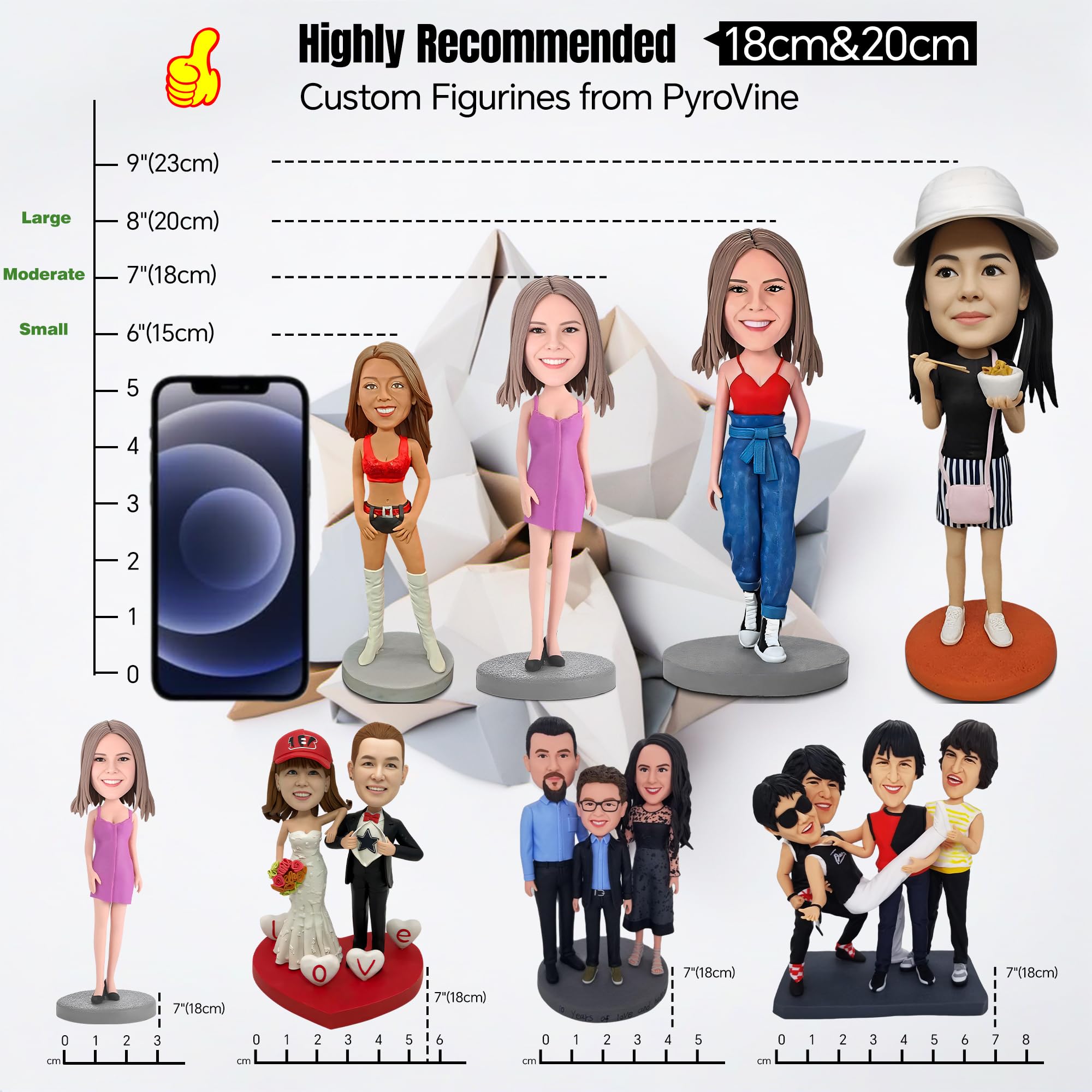 Custom Bobbleheads for Women - Personalized Handmade Collectible Figurine | Unique Gift for Fashion Lovers, Birthday & Anniversary Present | Perfect for Home Decor, Office Desk & Gift Giving