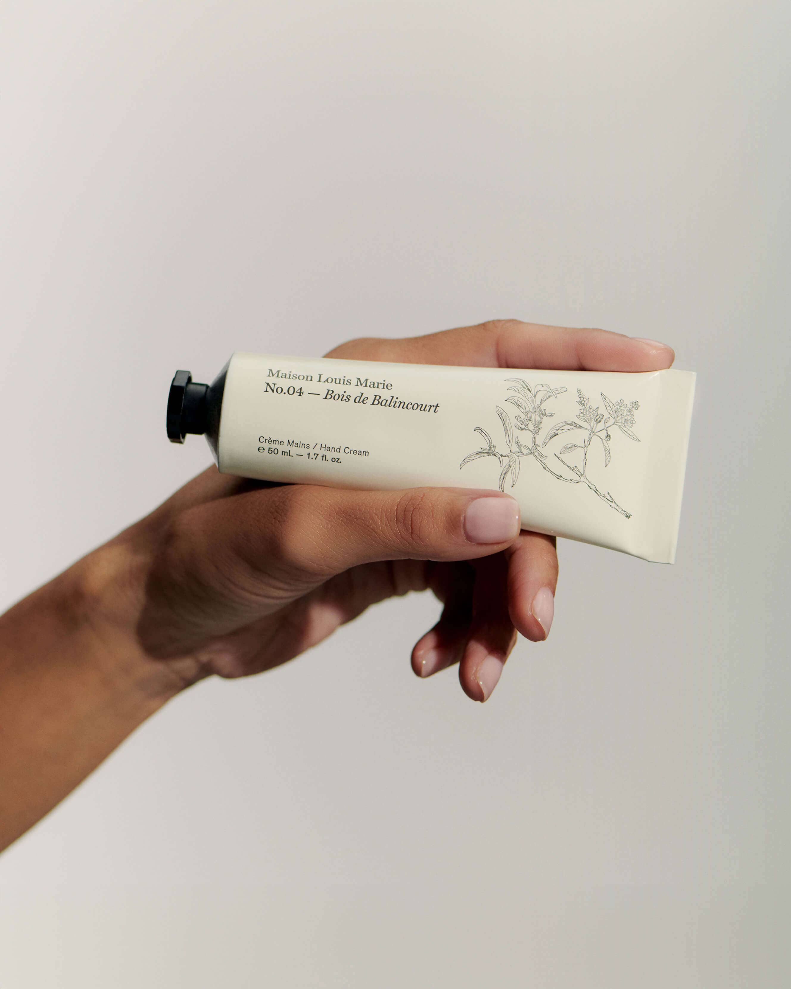 Maison Louis Marie No.04 Bois de Balincourt Perfumed Hand Cream - 2.5oz | Luxurious Moisturizing for Dry Skin | Perfect for Travel, Office & Gift Giving