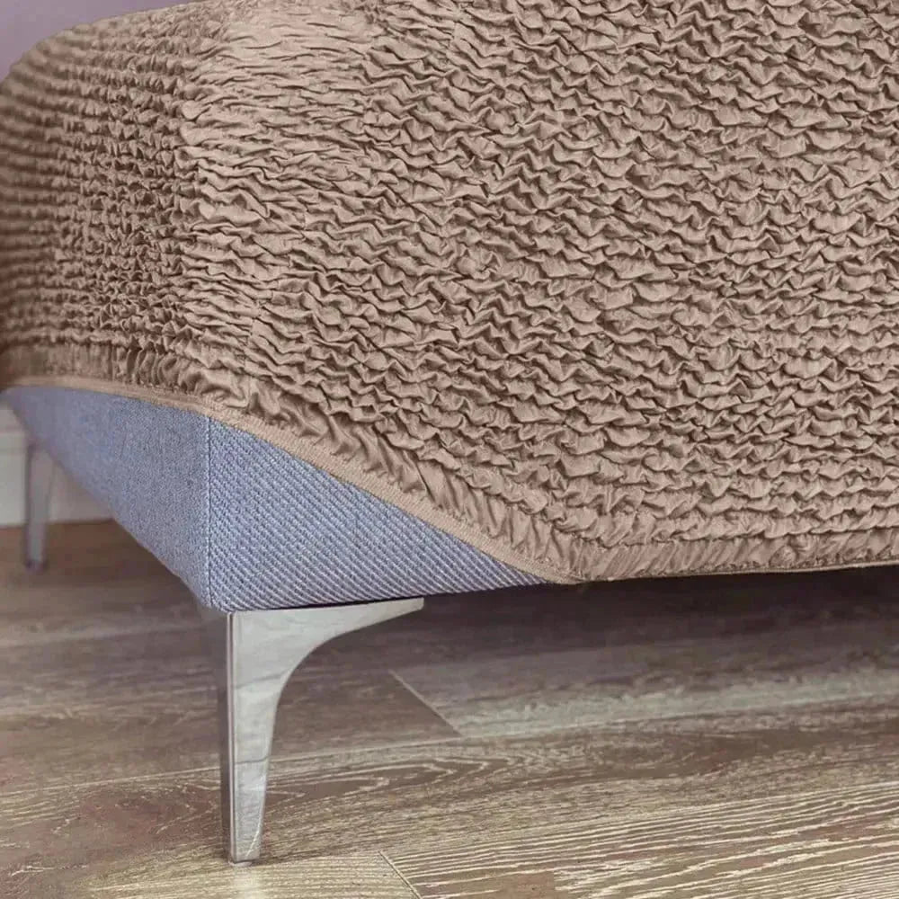 Small Ottoman Slipcover - Microfiber Collection - Perfect for Living Room, Bedroom, and Home Decor