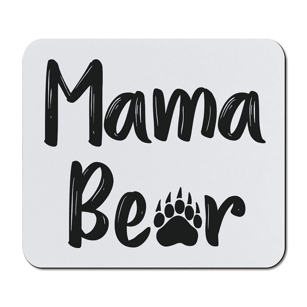 Mother's Day Mouse Pad - Premium Neoprene Desk Mat for Office & Gaming - Square Design with 'Mom Mama Bear' Print - Perfect Gift for Working Moms, Home Office & PC Gamers
