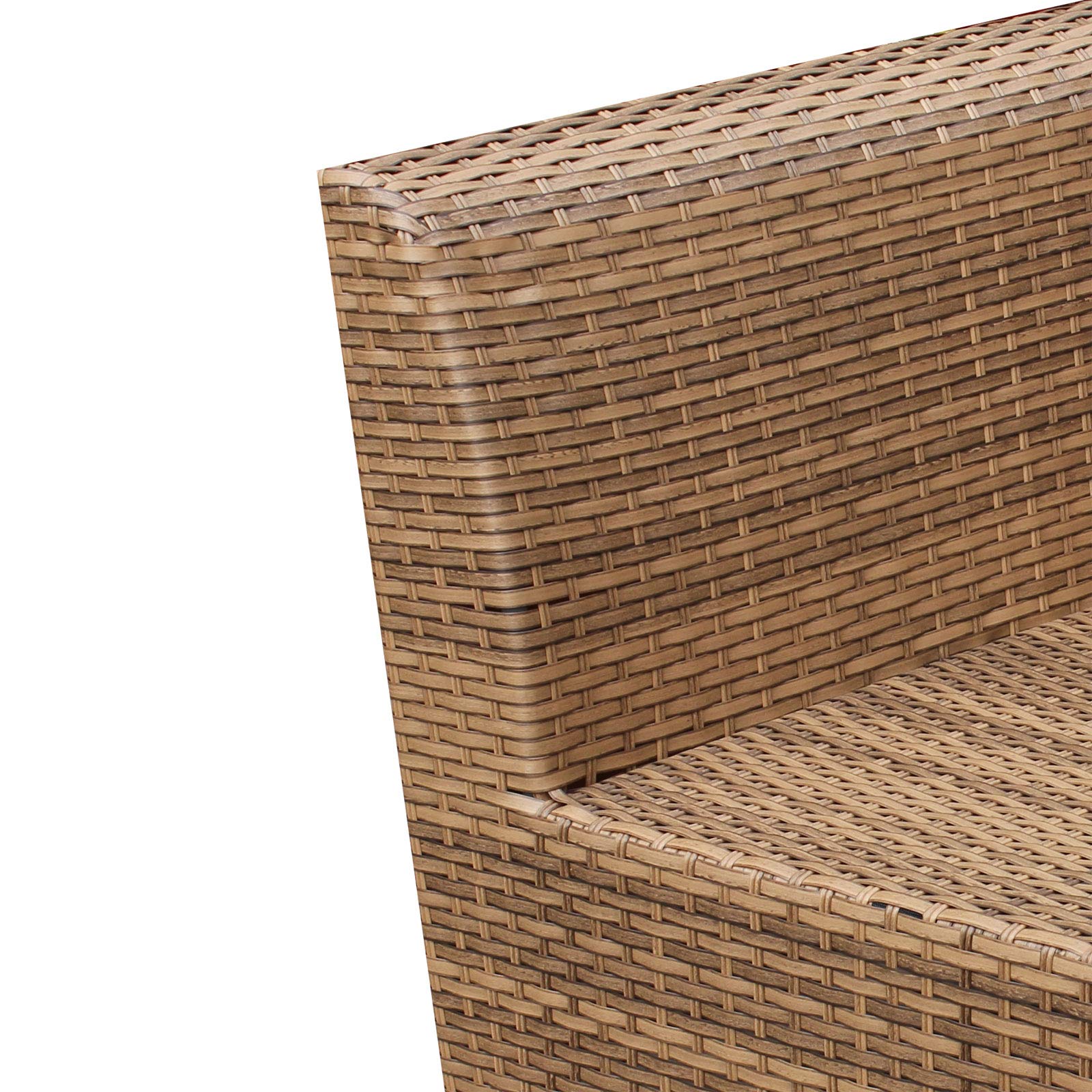 TK Classics LAGUNA-07c-NAVY 7-Piece Outdoor Patio Furniture Set with All-Weather Wicker - Navy Blue, Perfect for Backyard, Poolside & Garden Relaxation