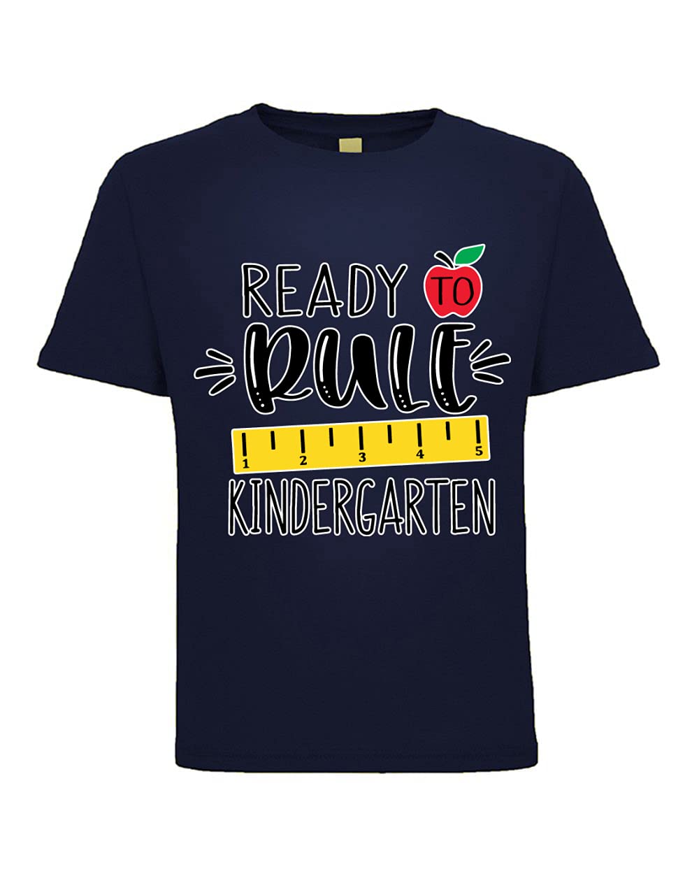 Wild Bobby Ready to Rule Kindergarten Graphic T-Shirt - Cute Pop Culture Toddler Crewneck Tee for Boys & Girls - Perfect for First Day of School, Playdates & Family Photos