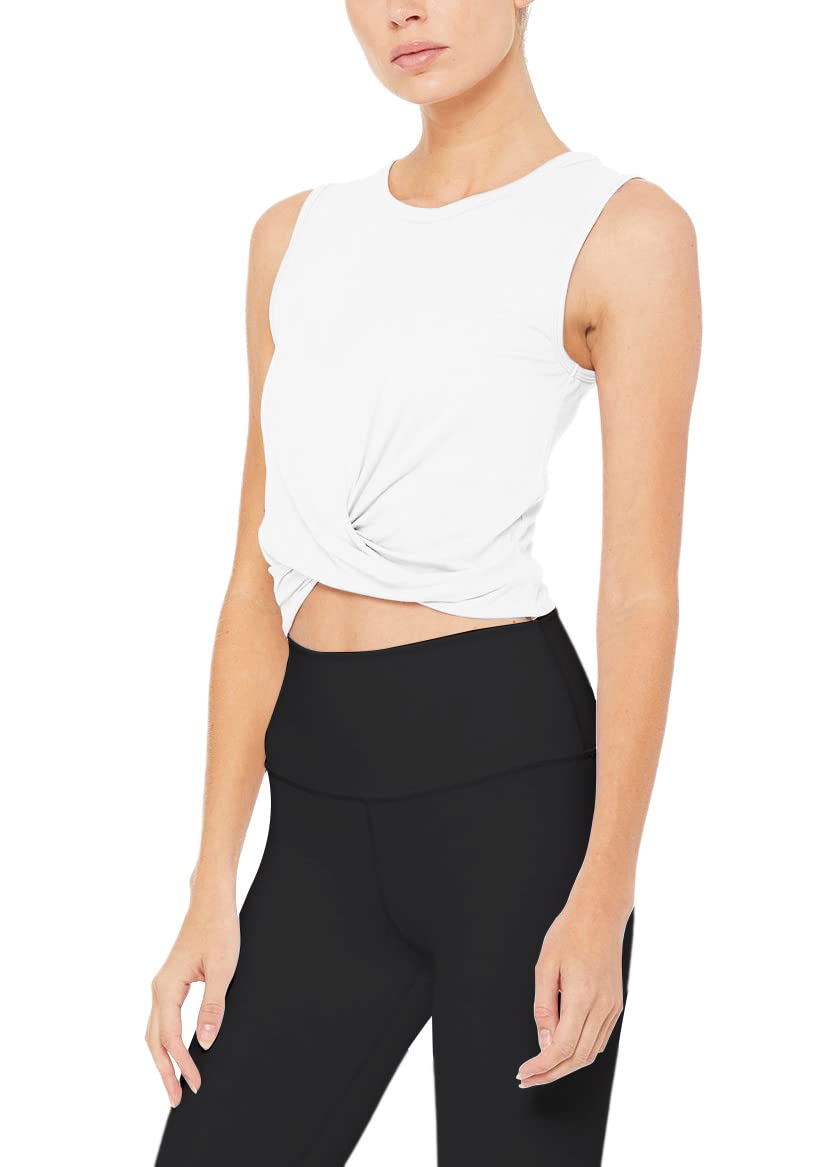 Bestisun Women's Cropped Workout Tops - Flowy Gym Athletic Shirts for Yoga & Exercise | Slim Fit Breathable Fitness Tees for Running, Pilates & Gym Training