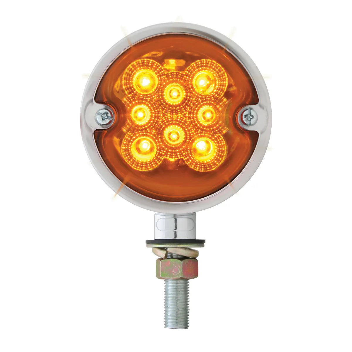 Spyder Amber Red LED Pedestal Light - Waterproof Outdoor Security Lighting for Driveway, Garden, and Walkway