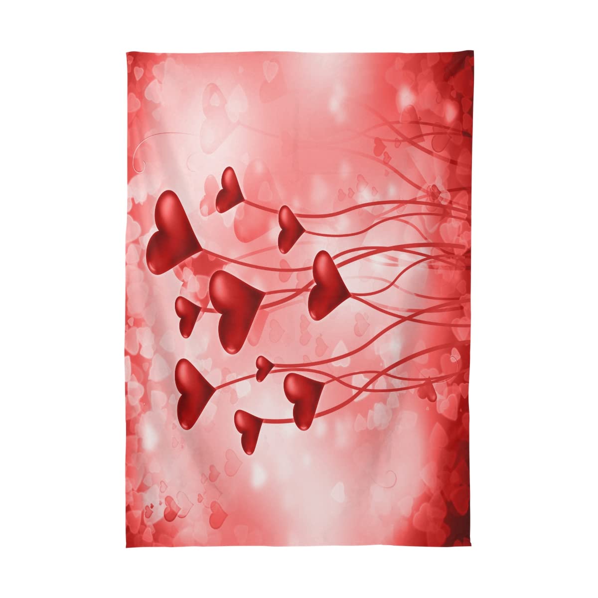 Valentine's Day Red Hearts Square Tablecloth - Modern Rectangle Table Linen Cover for Kitchen, Dining Room, Party & Home Decor - Perfect for Romantic Dinners, Anniversary Celebrations and Holiday Gatherings