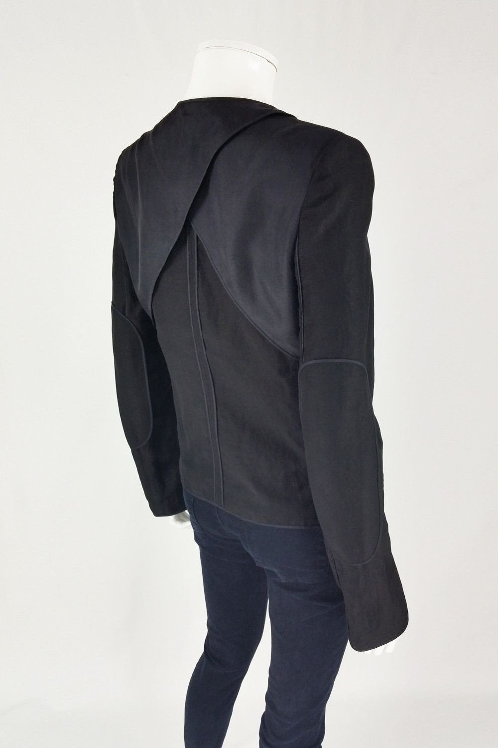 ALEXANDER WANG Black Silk Blend Button Front Jacket for Women | UK Size 8 | Elegant Evening Wear & Special Occasion Outfit