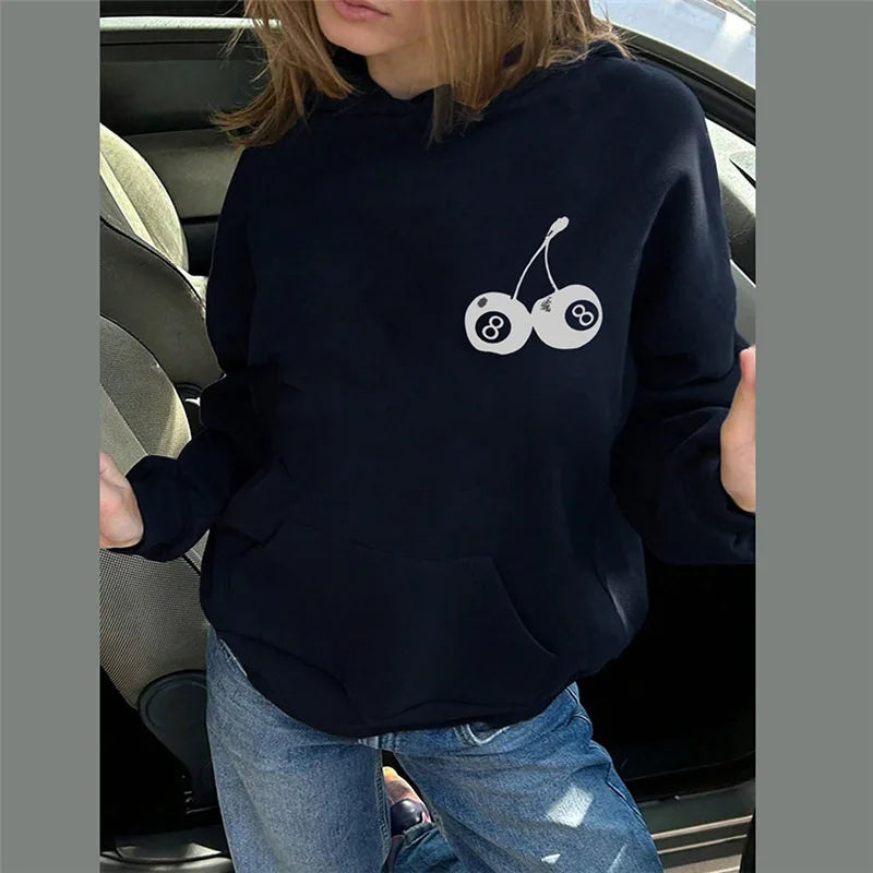 Trendy Baggy Graphic Hoodies for Women - 2024 Fall Winter Streetwear Fashion Long Sleeve Pullover Sweatshirt | Casual Outfit, Loungewear, Gym Wear & Street Style