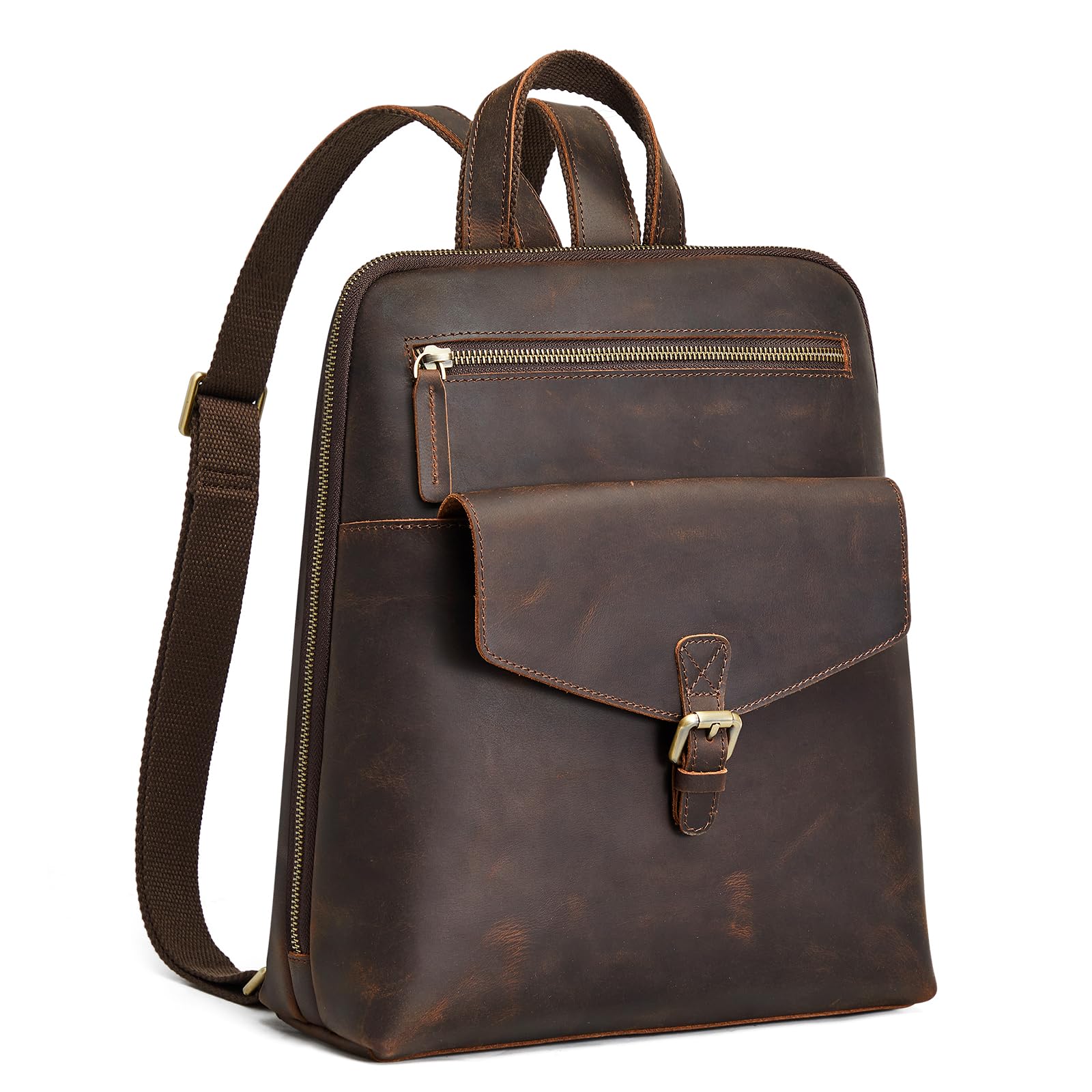 Vintage Small Leather Backpack Purse for Women - Stylish Casual Daypack, Travel Rucksack & Handbag | Perfect for Work, School, Travel & Everyday Use
