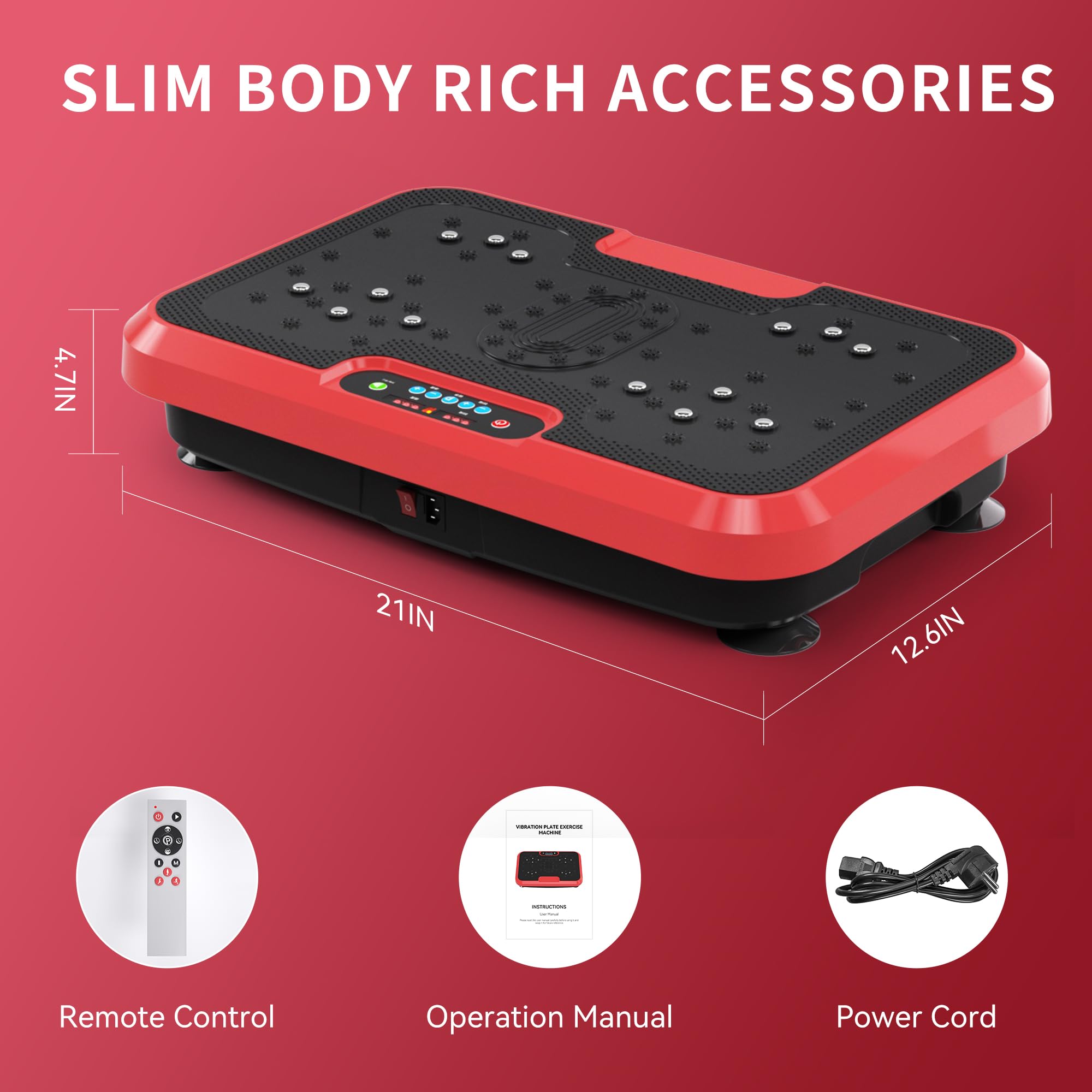 Vibration Plate Exercise Machine for Lymphatic Drainage & Weight Loss - Power Plate Vibration Platform for Body Toning, Cellulite Reduction & Wellness - Whole Body Vibration Trainer for Home Gym - Perfect for Post-Workout Recovery & Relaxation