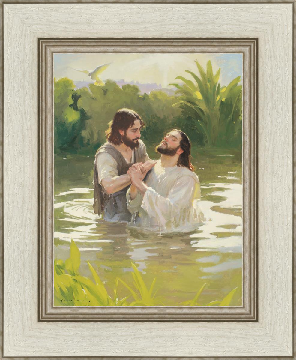 Baptism of The Savior - Religious Christian Wall Art for Home & Church Decor - Perfect for Baptism Ceremonies & Spiritual Inspiration