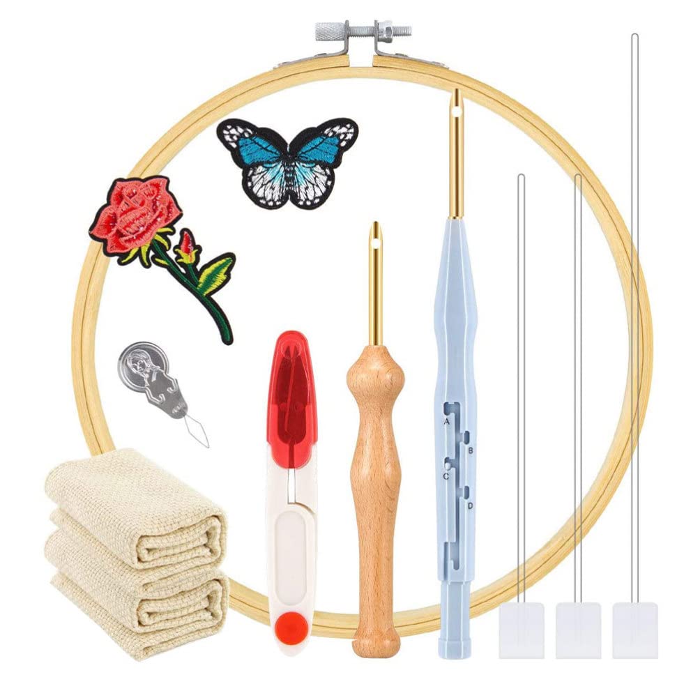EXCEART 50-Piece Embroidery Needle and Thread Set - Complete DIY Sewing Kit for Home, Women, Kids - Includes Needles, Threads, Scissors for Hand Stitching, Cross Stitch, Braiding & Craft Projects