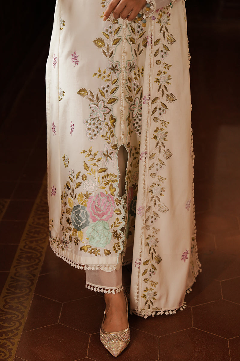 IVORY GARDEN 3-Piece Satin Embroidered Women's Suit Set - Elegant Formal Outfit for Weddings, Parties & Special Occasions