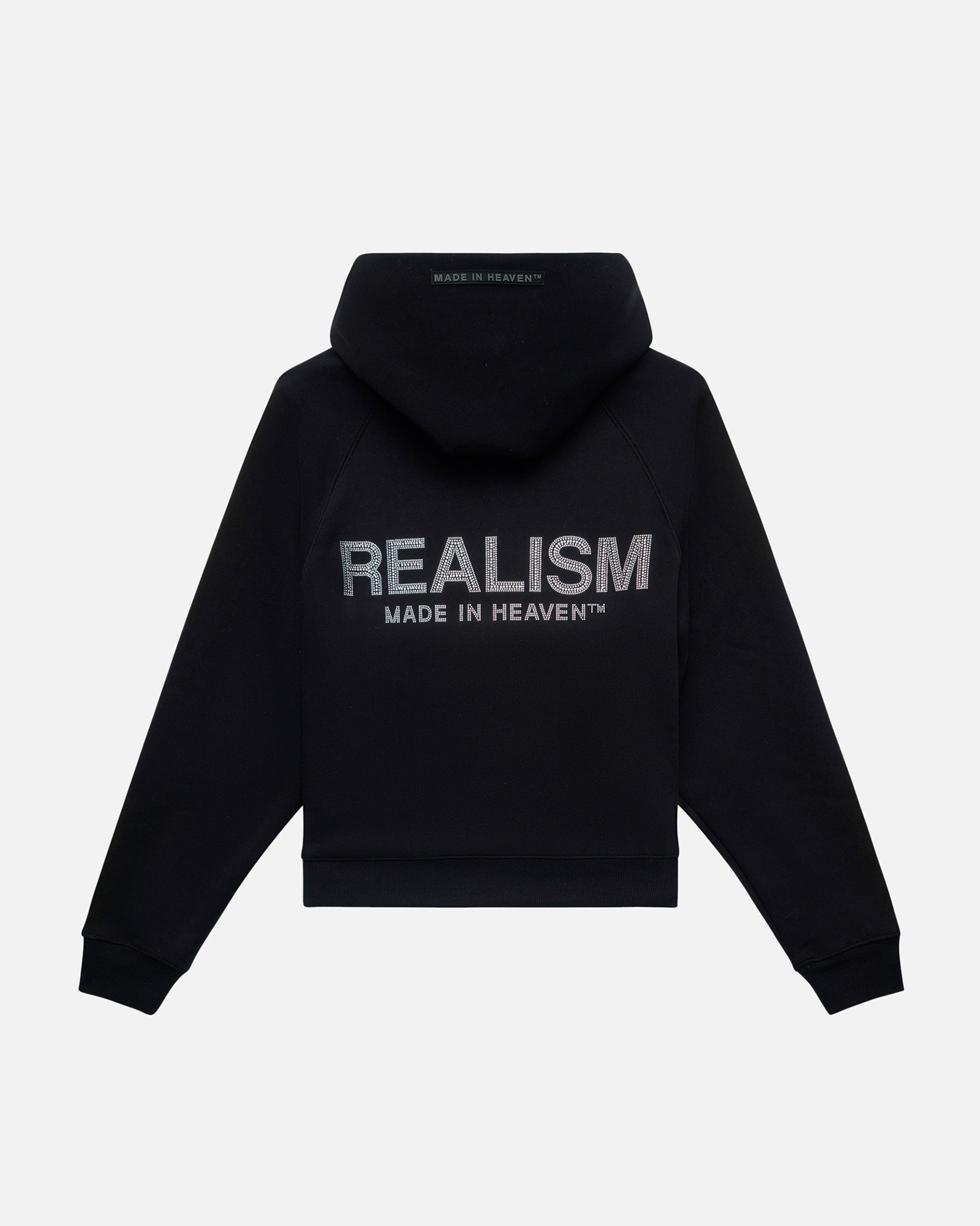 SSS Realism Glimmer Logo Hoodie - Black | Trendy Streetwear for Men & Women | Perfect for Casual Outfits & Winter Layering