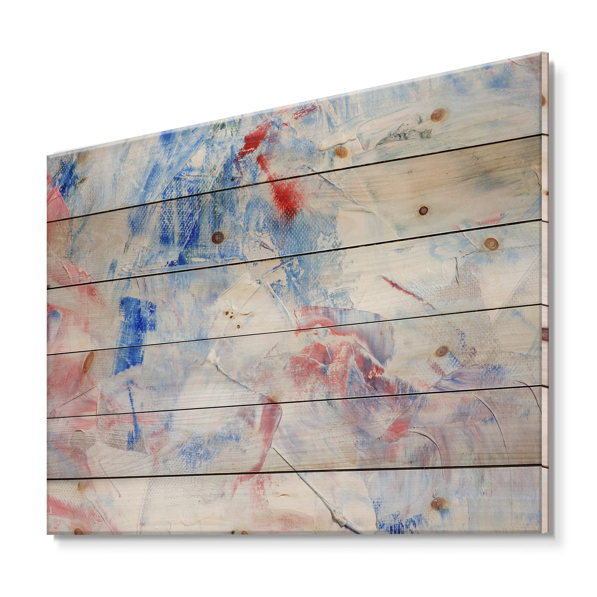 Blue Abstract Wood Wall Art - Modern & Contemporary Pine Wood Decor, Large Abstract Wood Panels for Living Room, Bedroom & Office
