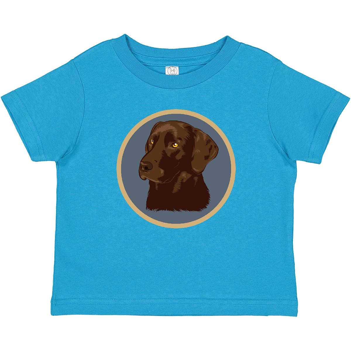 Inktastic Chocolate Labrador Retriever Dog Lover Baby T-Shirt - Cute Puppy Apparel for Kids, Dog Birthday Party Outfit & Pet Owner Gift