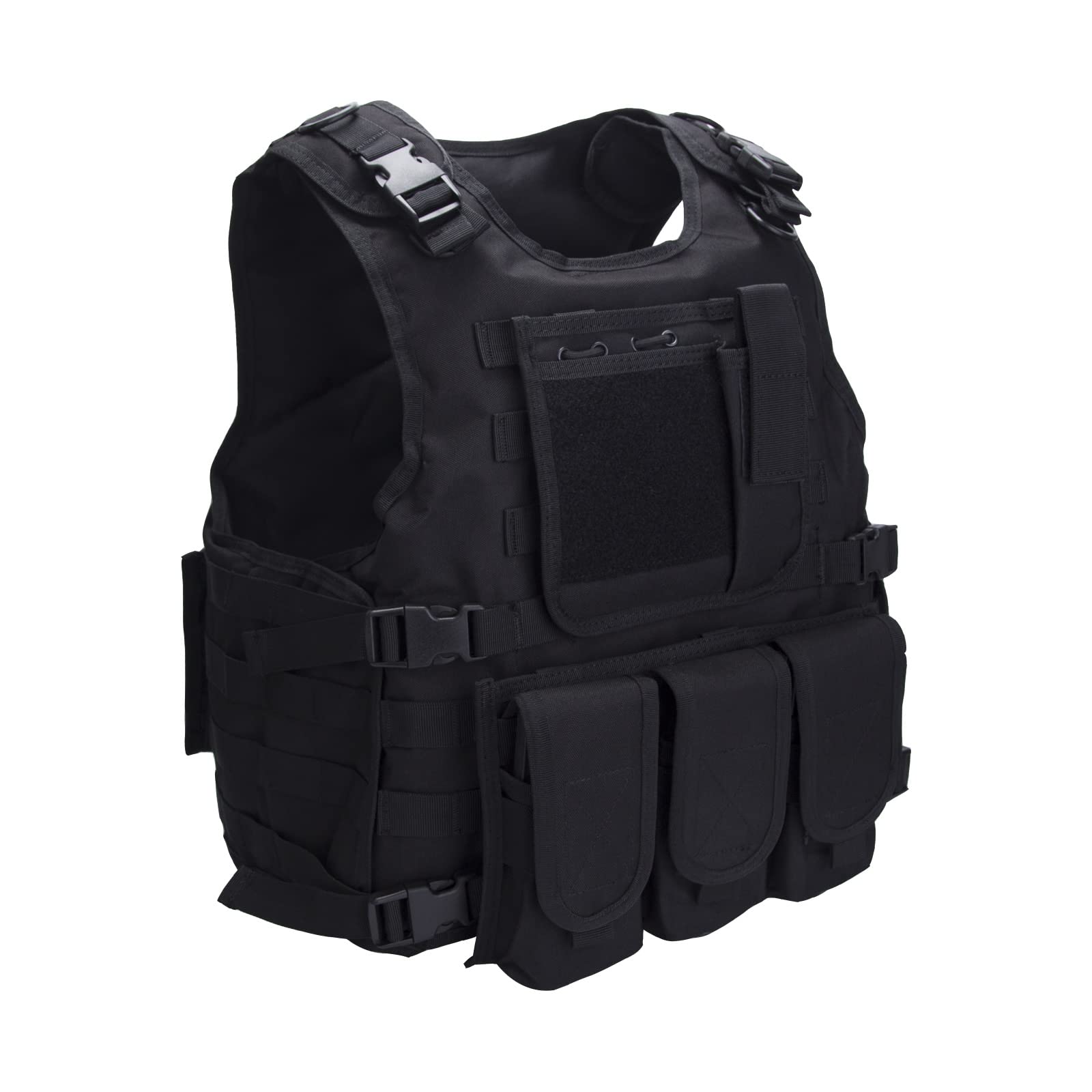 HYUA Tactical Vest - Waterproof Amphibious Outdoor Combat Vest with MOLLE System for Military Training, Airsoft & Paintball (Black) - Perfect for Tactical Missions, Survival Hiking & Outdoor Adventures