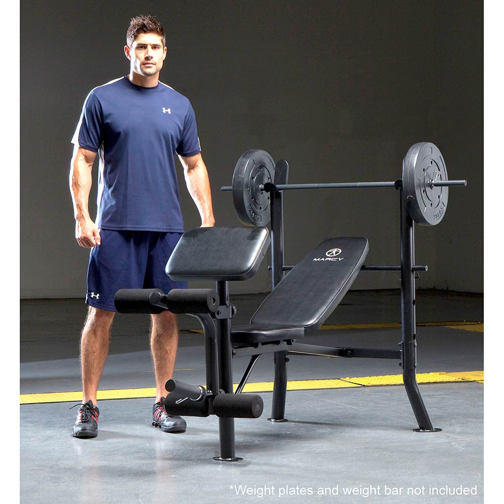 Marcy MWB-382 Standard Weight Bench for Home Gym Workouts - Perfect for Strength Training & Bodybuilding Exercises