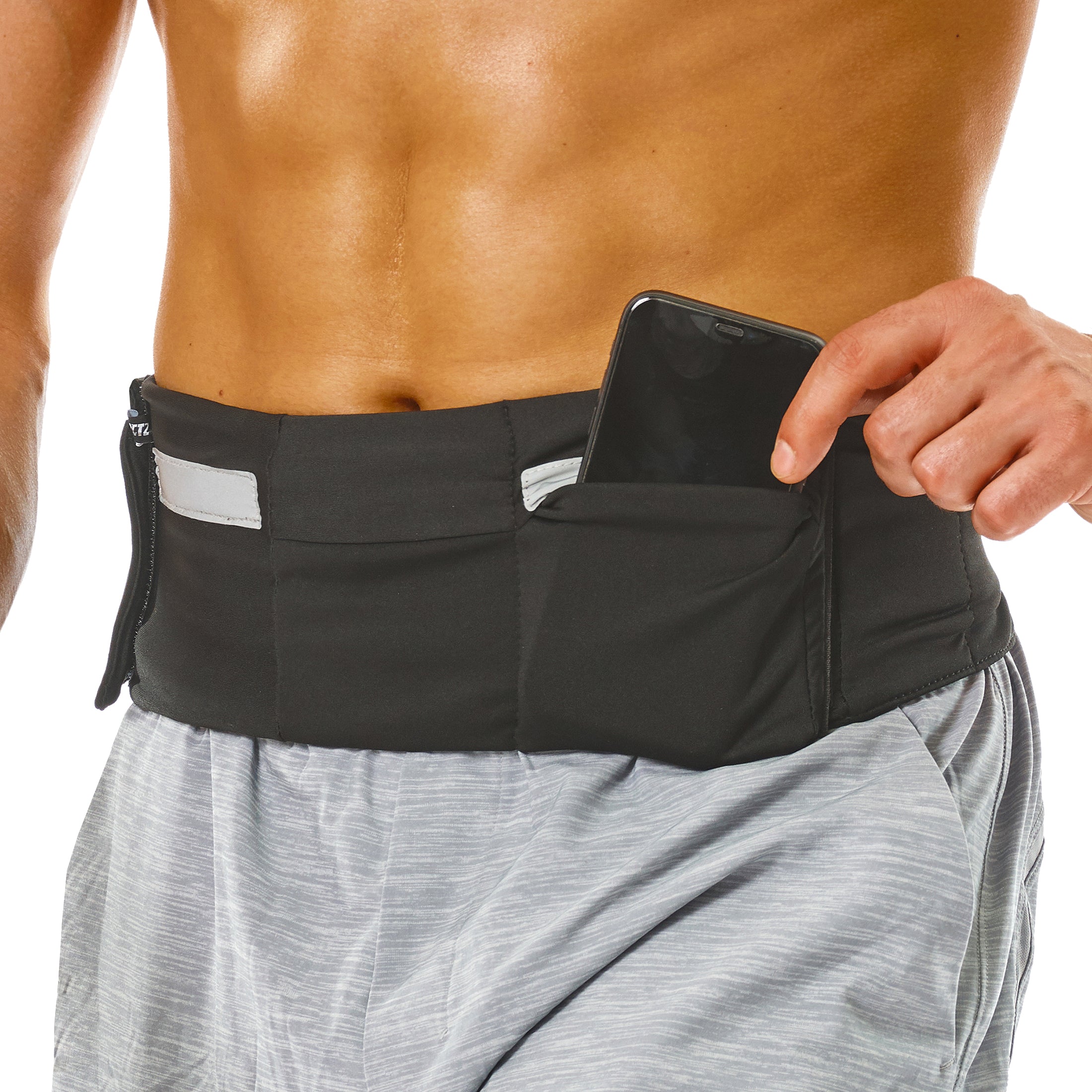 PRCTZ 2 in 1 Adjustable Waist Belt & Arm Band for Running, Gym, Hiking - Secure Phone Holder for iPhone & Android - Perfect for Fitness, Workouts & Outdoor Activities