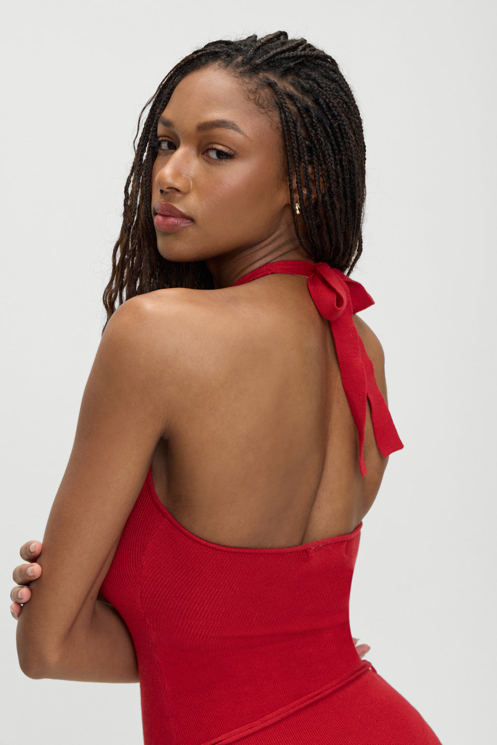Dolly Knit Mini Dress with Heartstrings - Women's Elegant Short Sleeve Party Dress for Date Night & Special Occasions