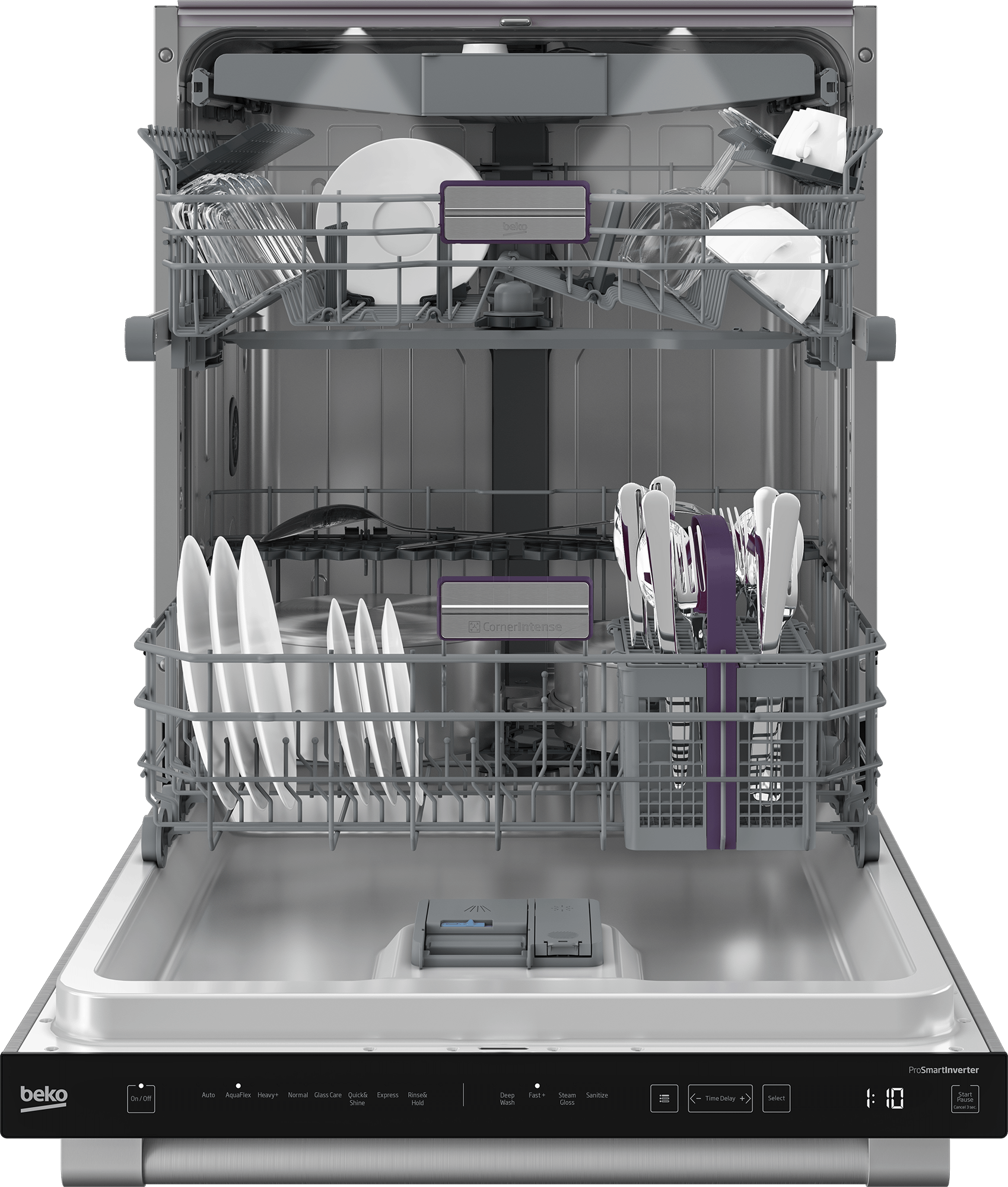 Beko DDT38532X 16 Place Settings Tall Tub Dishwasher - 45 dB Ultra Quiet, Energy Efficient for Large Families | Perfect for Open Kitchens & Entertaining Guests