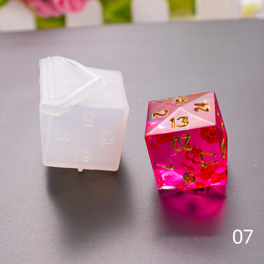Premium Silicone Dice Molds for Resin Casting - 3D Fillet Shape Epoxy Resin Dice Molds Set with Multi-Spec Options - Perfect for DIY Tabletop Games, D&D, RPG and Board Game Accessories