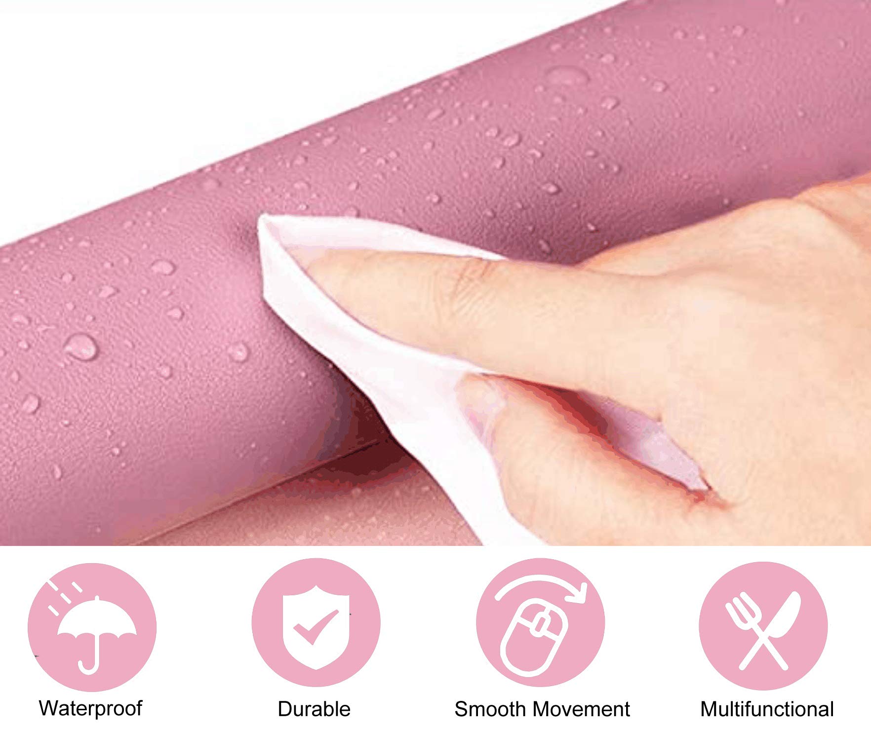 Premium Dual-Sided PU Leather Desk Pad & Mouse Mat - Non-Slip Waterproof Office Desk Protector for Laptop, Writing & Work (23.6