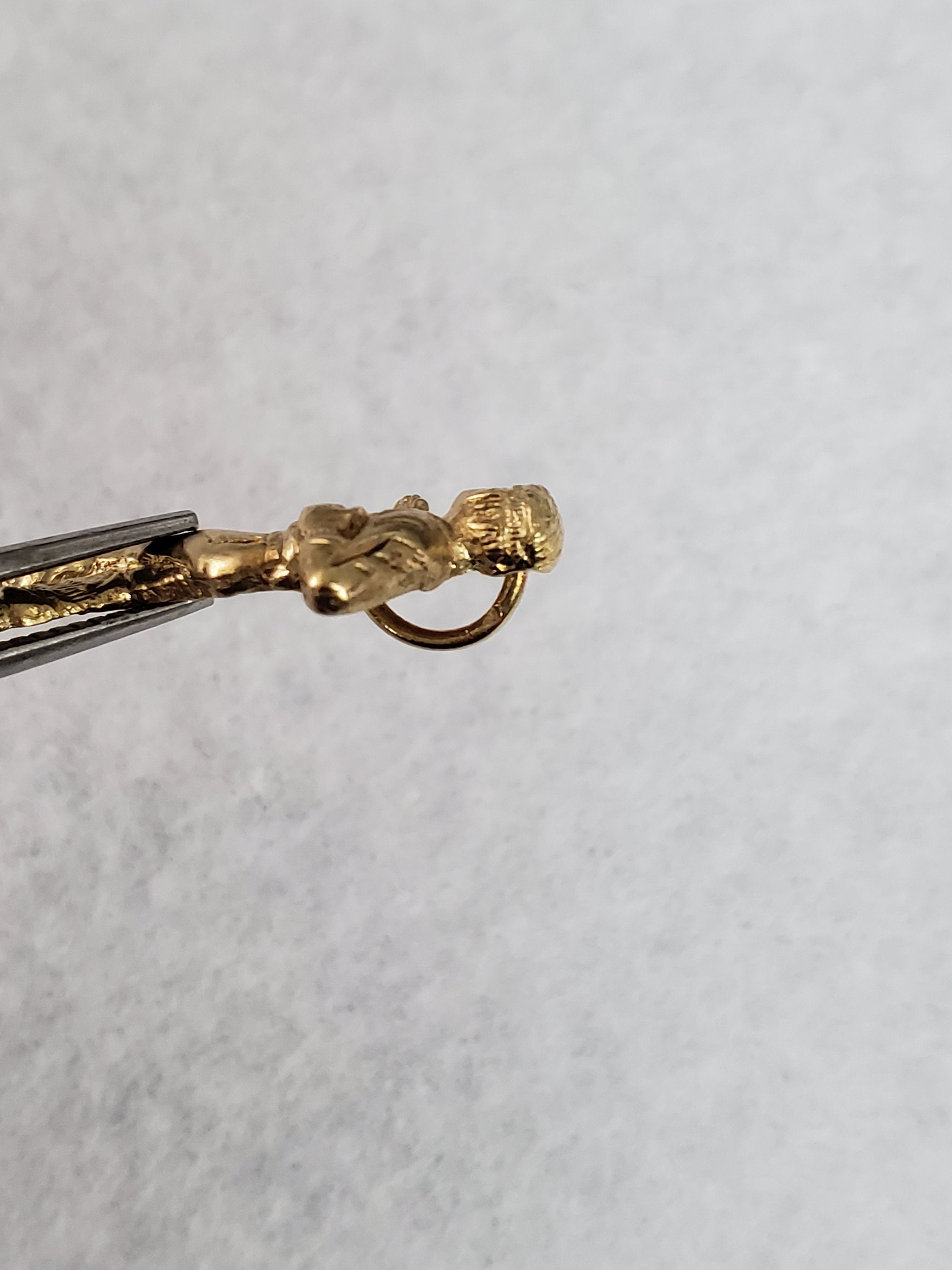 14K Yellow Gold Running Man Pendant Necklace with Diamond Cuts - Perfect for Sports Enthusiasts, Athletes & Fitness Lovers