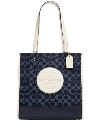 Coach Dempsey Signature Jacquard Patch Tote Bag - Stylish & Spacious Handbag for Work, Travel & Everyday Use