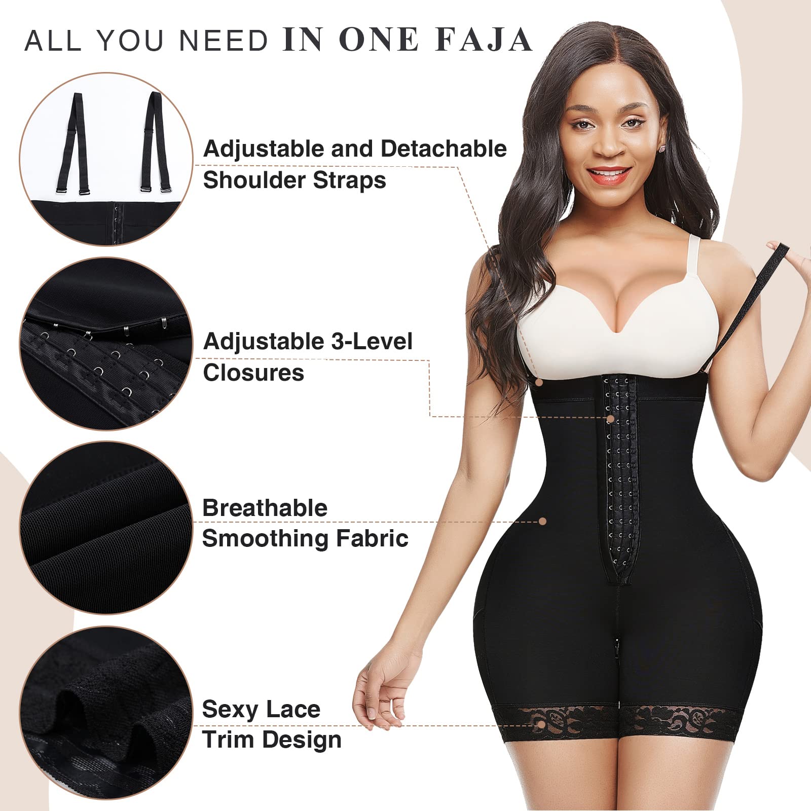 Lover-Beauty Colombian Shapewear for Women - Tummy Control Girdle, Butt Lifter Bodysuit with BBL Effect | Postpartum Recovery & Body Shaping | Perfect for Everyday Wear, Special Occasions & Workouts