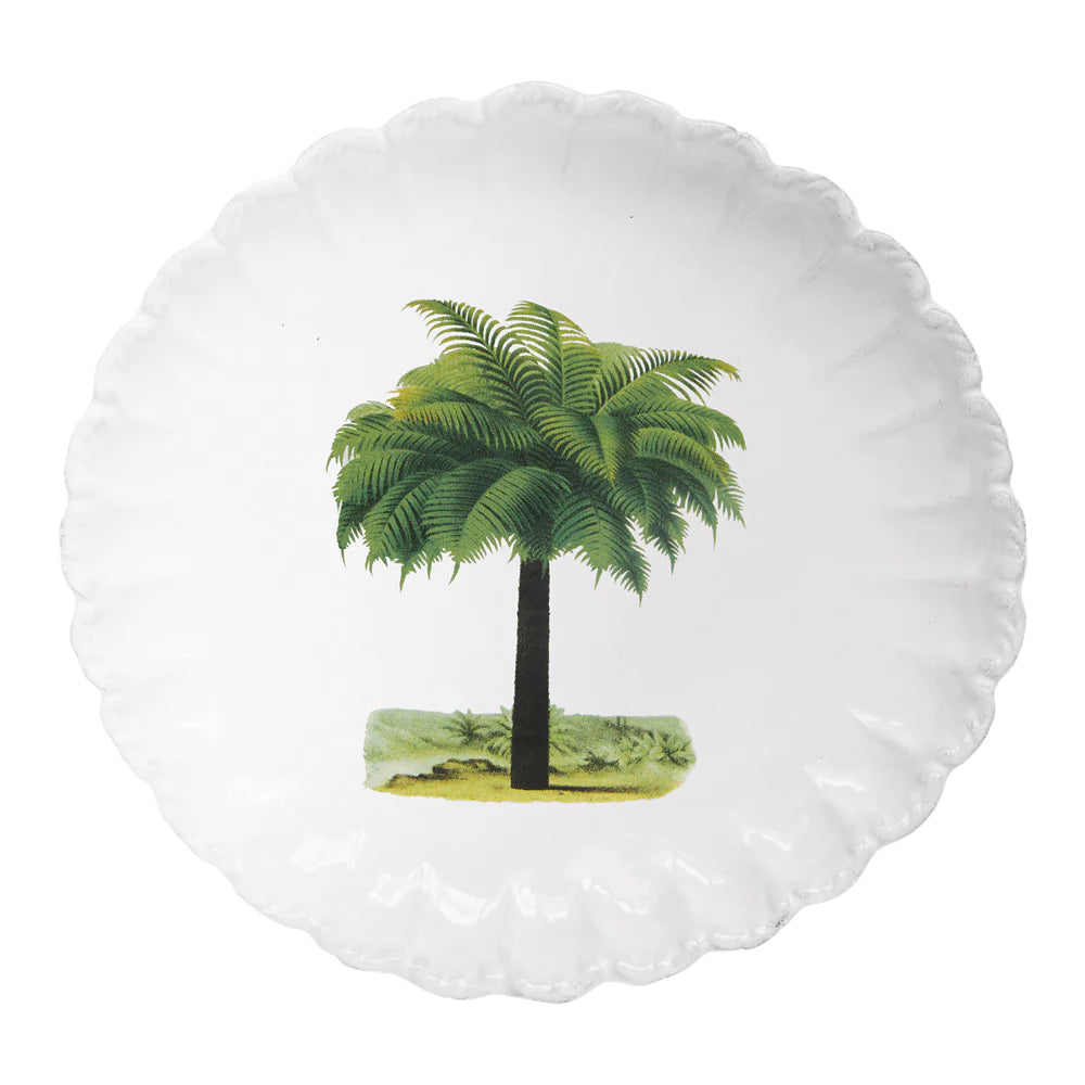 Stylish Palm Tree Plate - Eco-Friendly Melamine Dinnerware for Tropical Themed Parties, Beach Picnics & Summer Decor - Perfect for Outdoor Dining & Home Decor