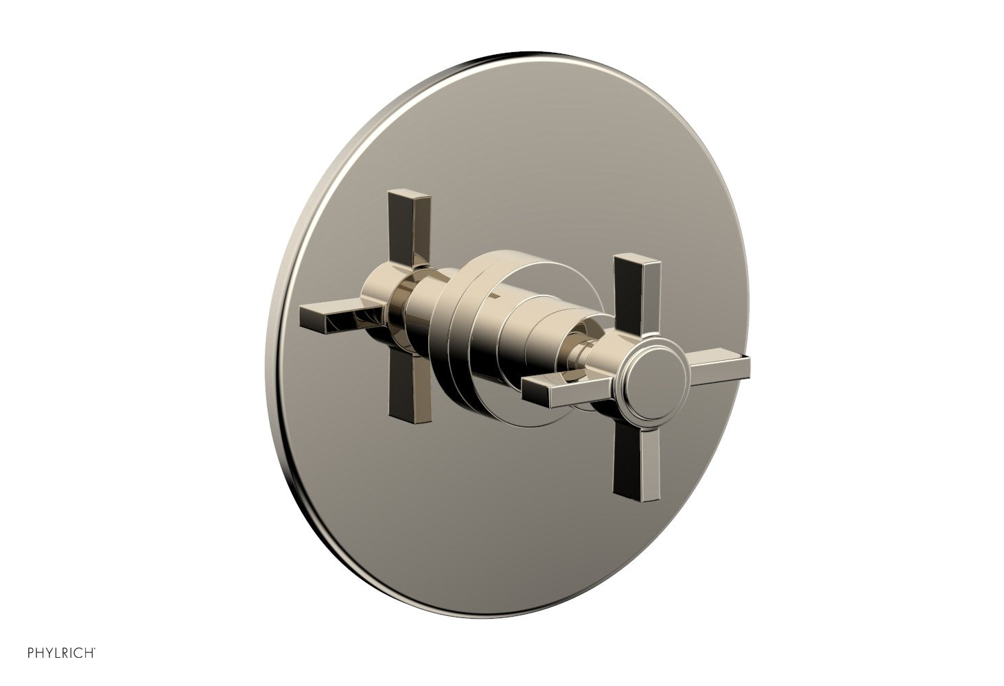 BASIC 1/2 Thermostatic Shower Trim with Blade Cross Handle - DTH137 - Perfect for Modern Bathroom Renovations & Spa-Like Shower Experience