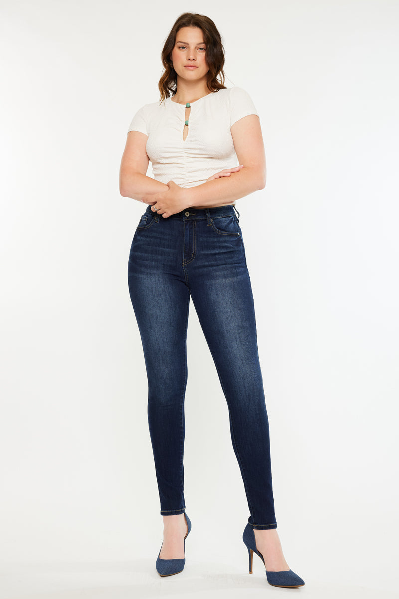 Effie Essentials High Rise Skinny Jeans for Women - Curvy Fit Stretch Denim Pants - Perfect for Casual Wear, Office & Night Out