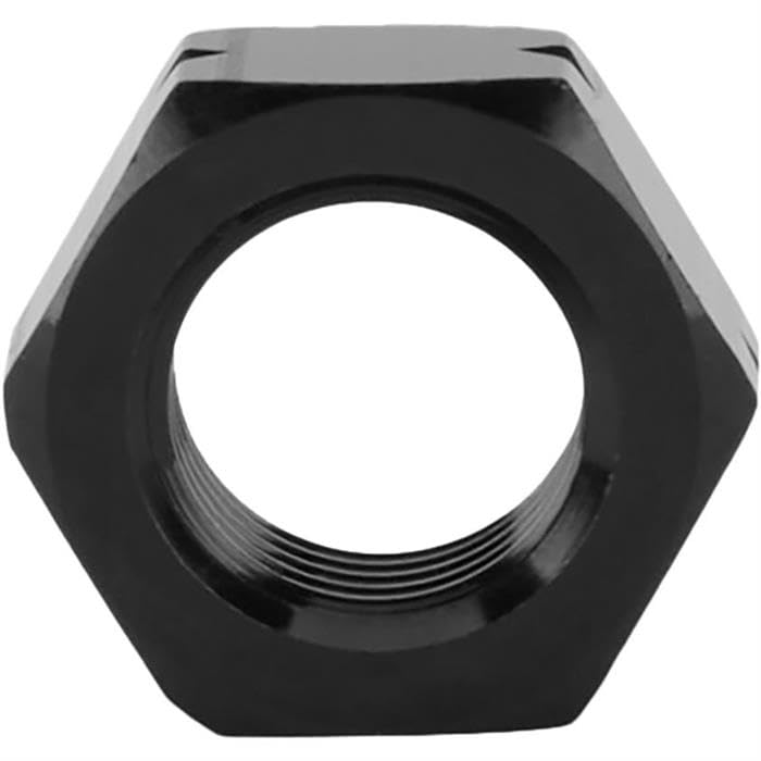 Black Aluminum Jam Nuts 1/2-20 Thread (12 Pack) - Secure Fasteners for Automotive, Machinery & DIY Projects