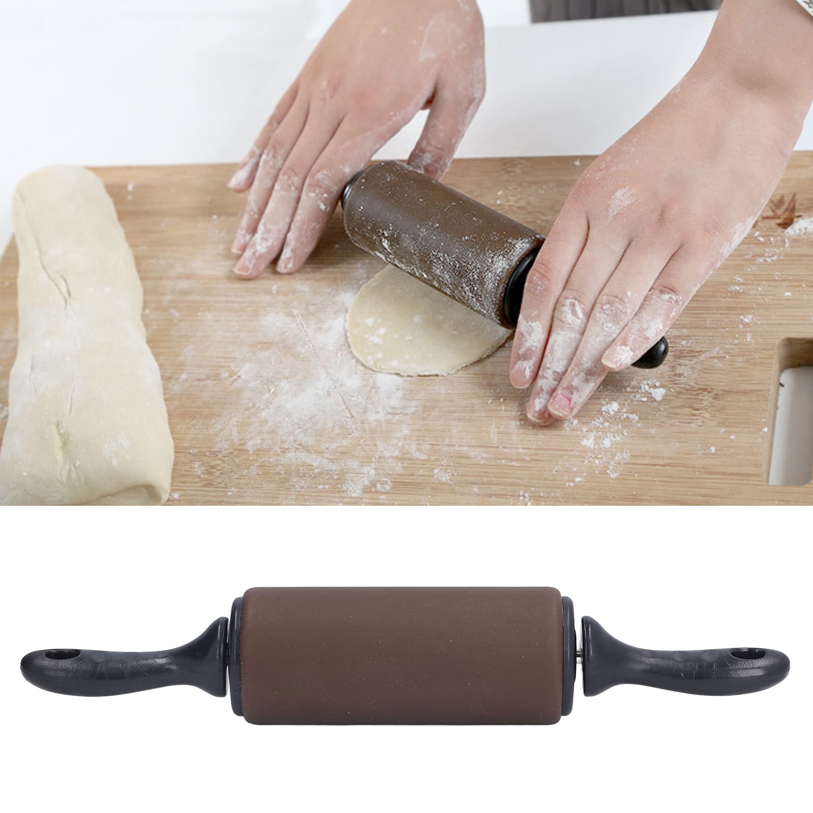 Non-Stick Dough Roller - Flexible & Labor-Saving Rolling Pin for Baking, Pastry Making - Perfect for Dessert Shops & Home Kitchen Use