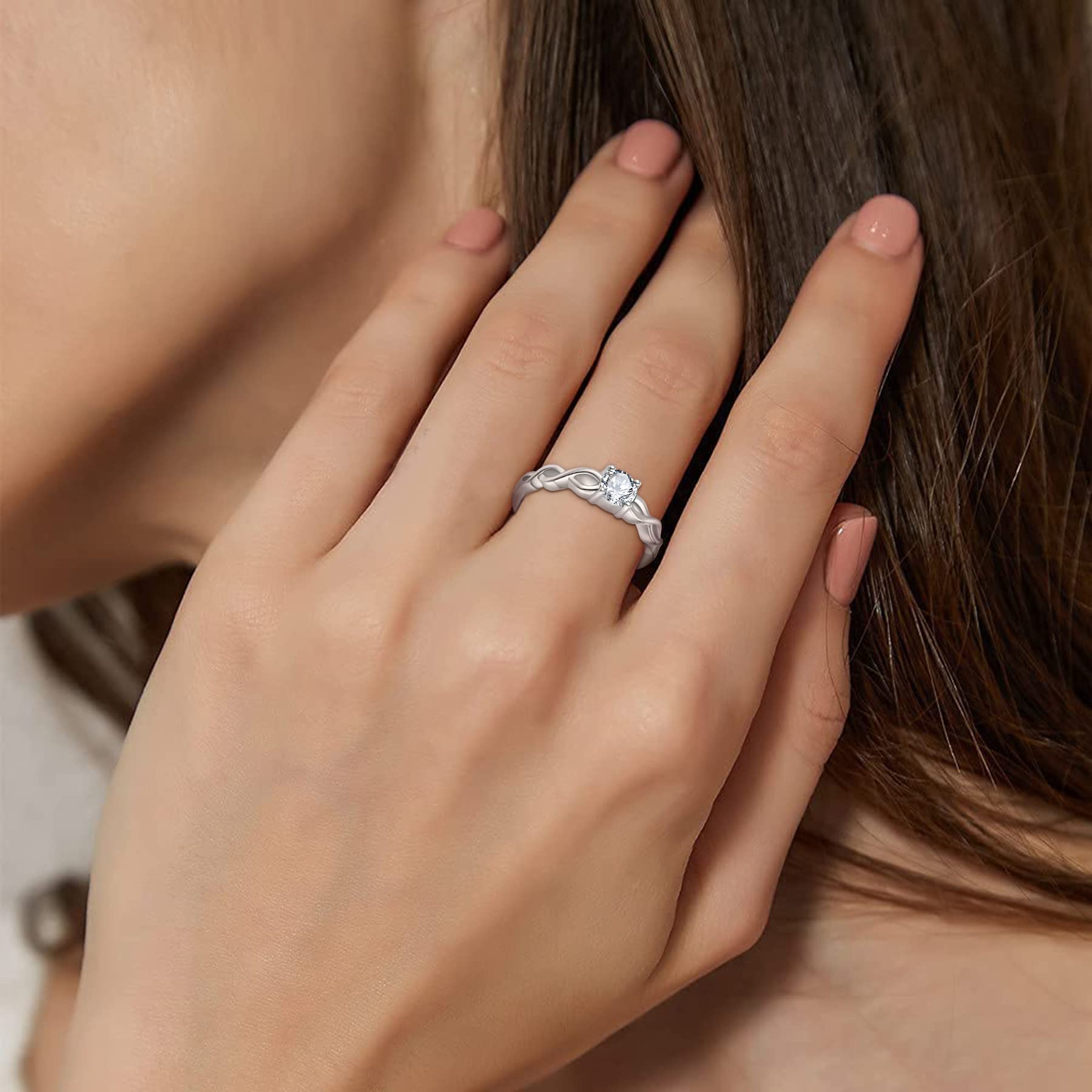 Stunning Infinity Promise Rings for Women - Sterling Silver Cubic Zirconia Wedding & Engagement Rings - Perfect for Anniversaries, Proposals & Romantic Gifts