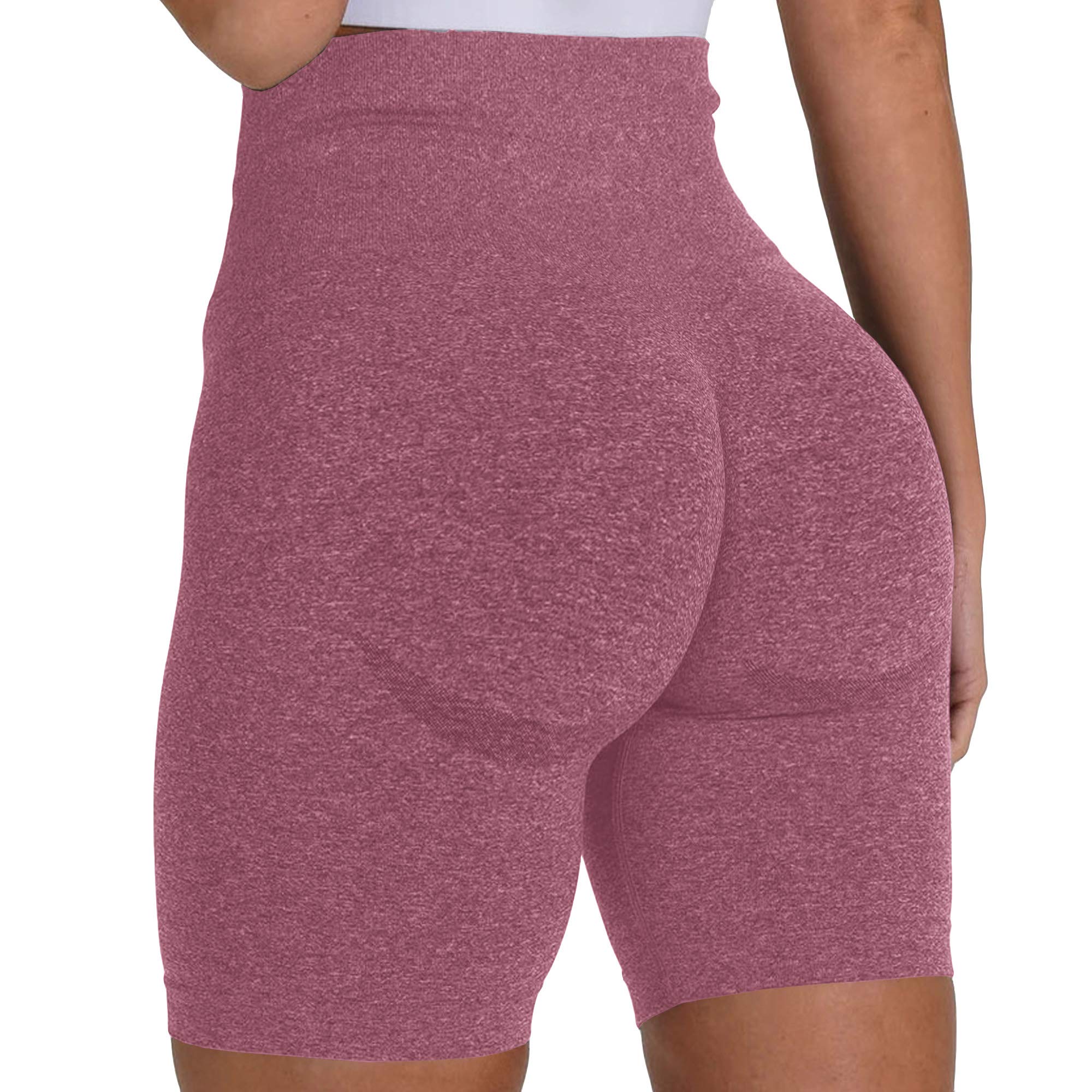 MOHUACHI High Waisted Yoga Shorts for Women - Butt Lifting Workout Shorts with Tummy Control & Ruching - Perfect for Gym, Running, and Home Workouts